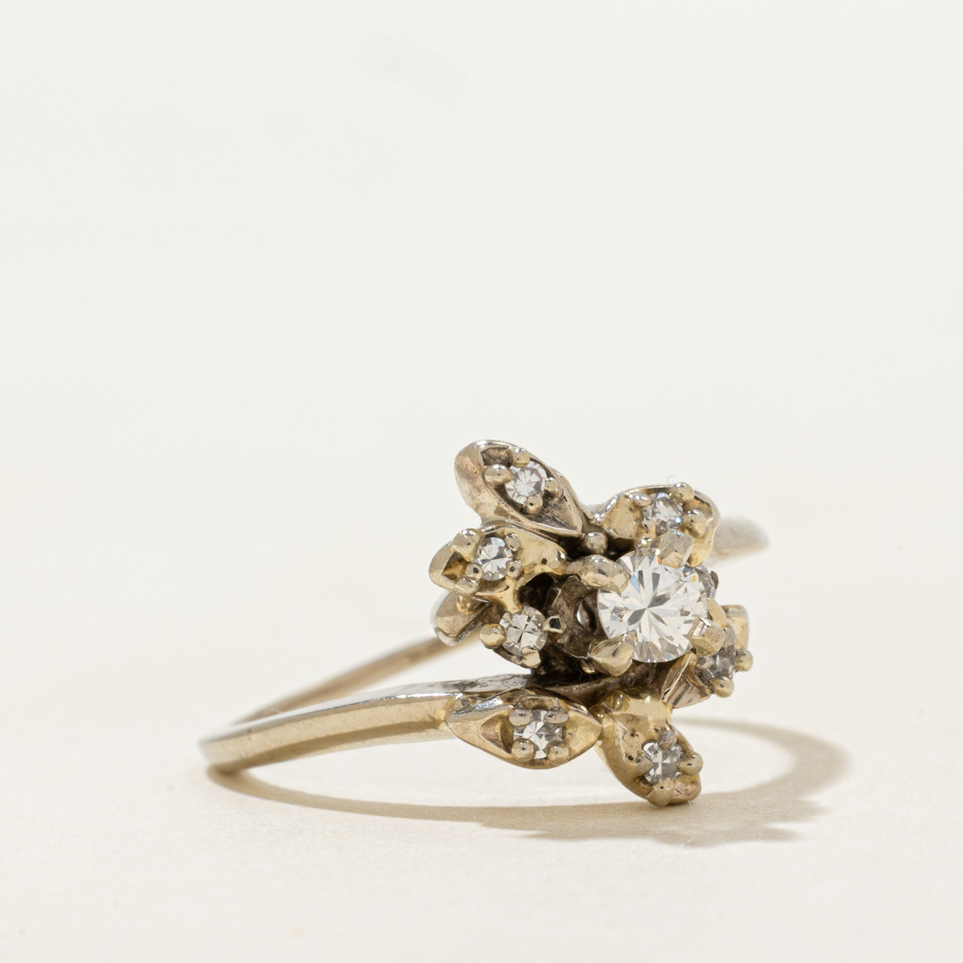 Scattered Diamond Bypass Ring | 0.23ctw | SZ 5.75