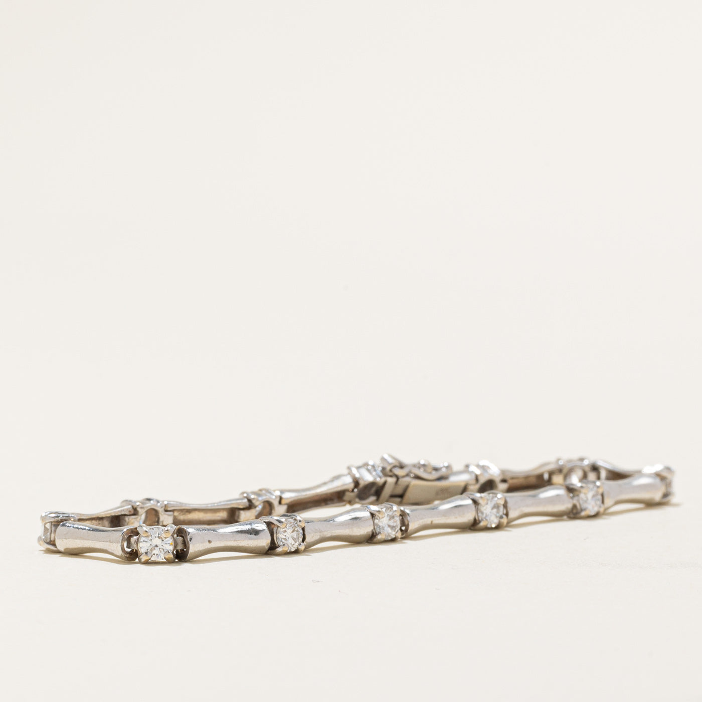 Diamond Bar Link Bracelet | 1.20ctw | 6.5" |
