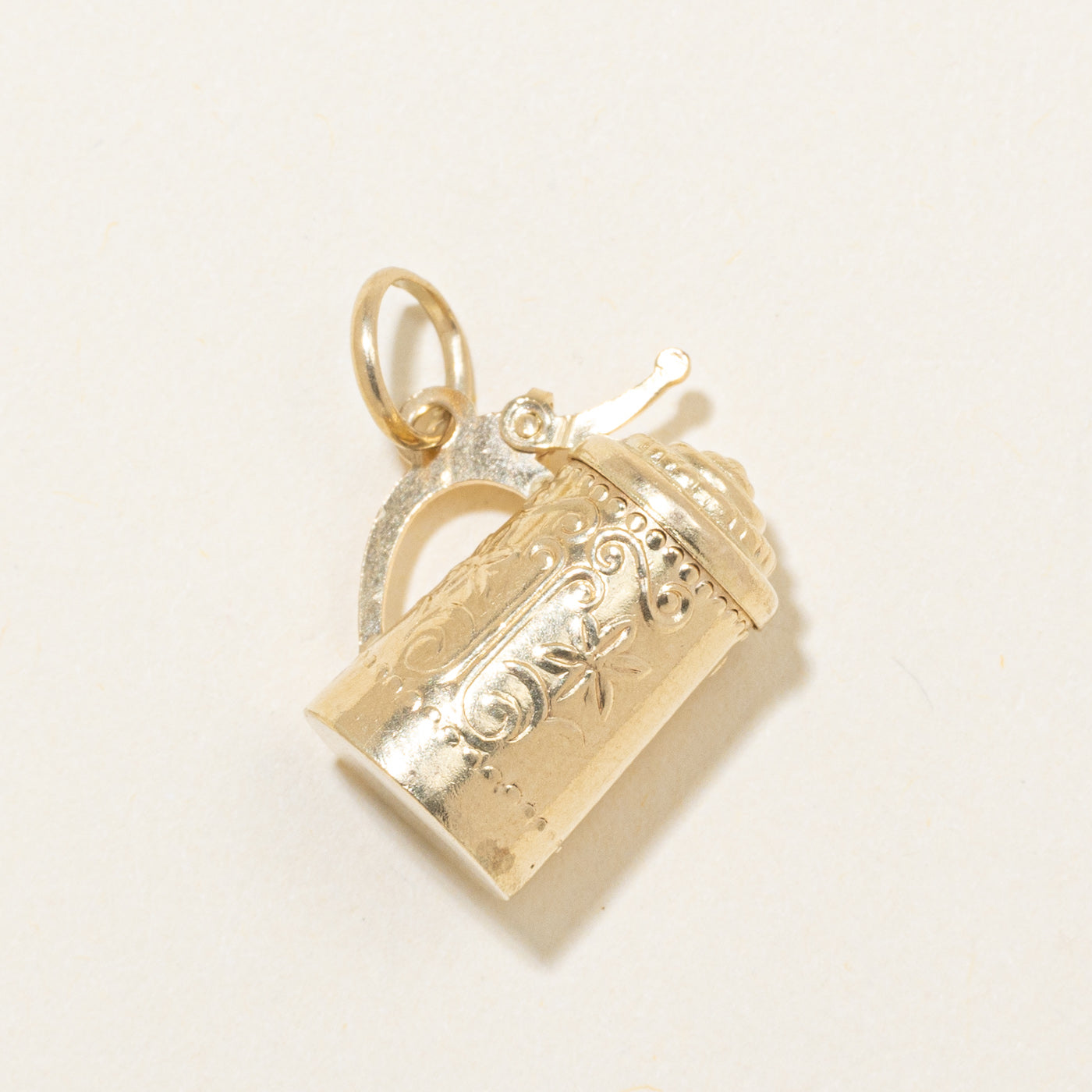 14k Yellow Gold Beer Stein Charm