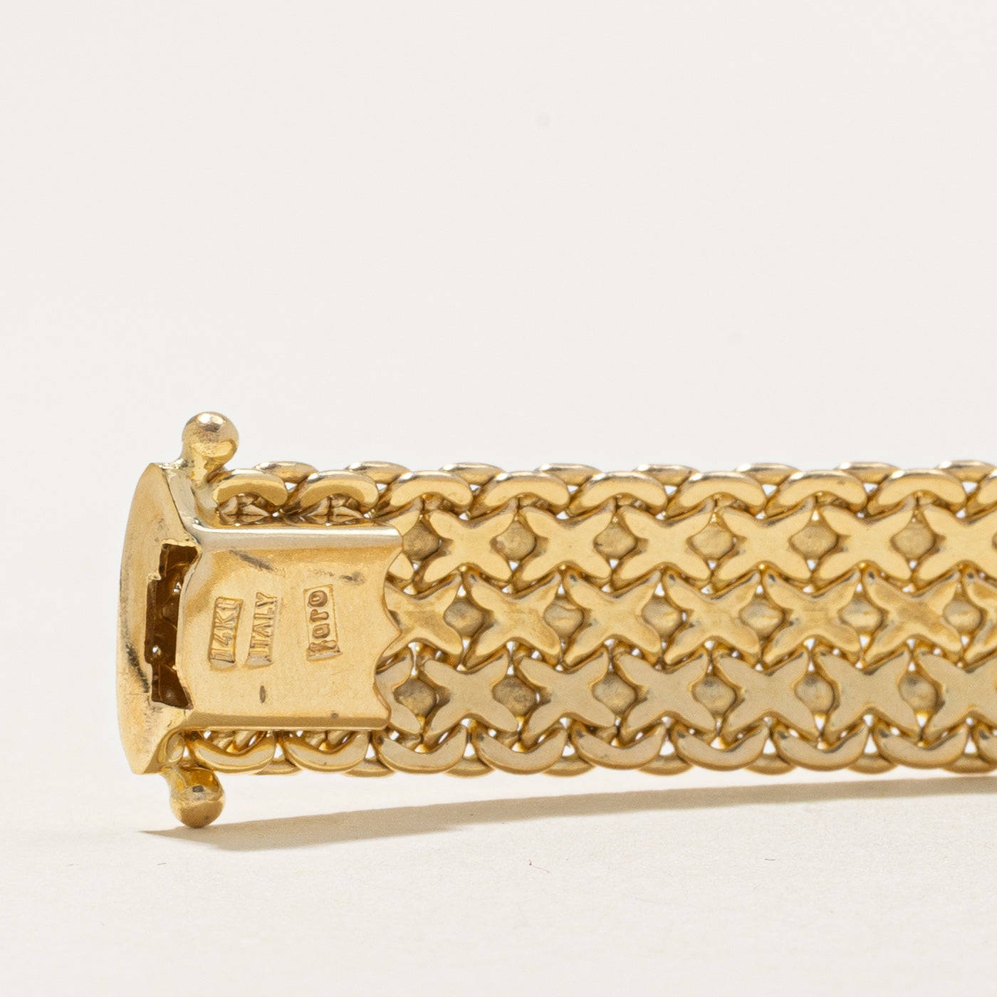 Brushed & Polished Woven Bracelet | 7.5" |