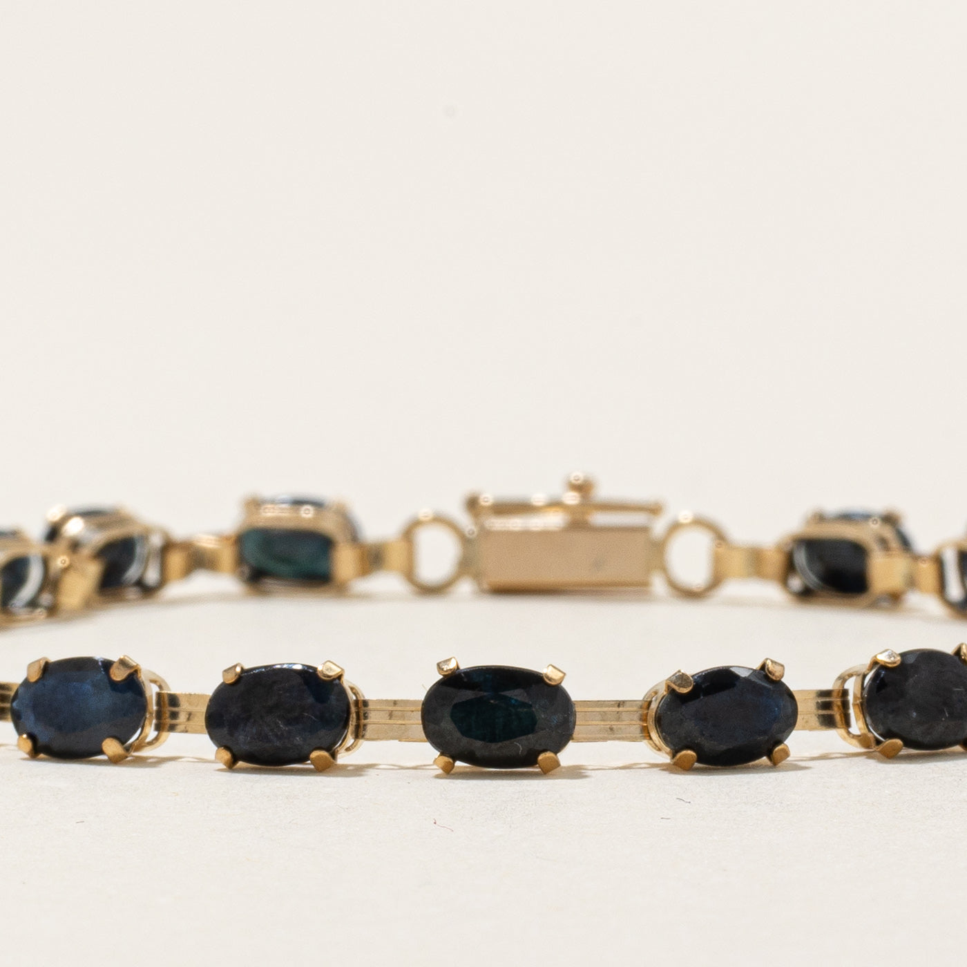 Oval Cut Sapphire Tennis Bracelet | 12.00ctw | 7.5" |