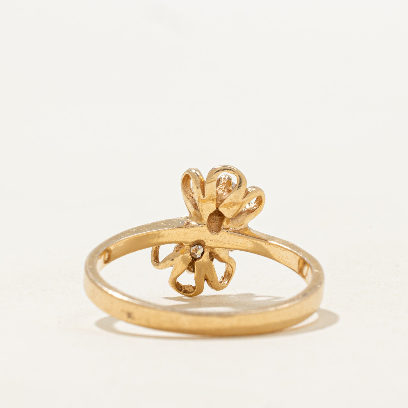 Diamond Double Flower Ring | 0.14ctw | SZ 5.75