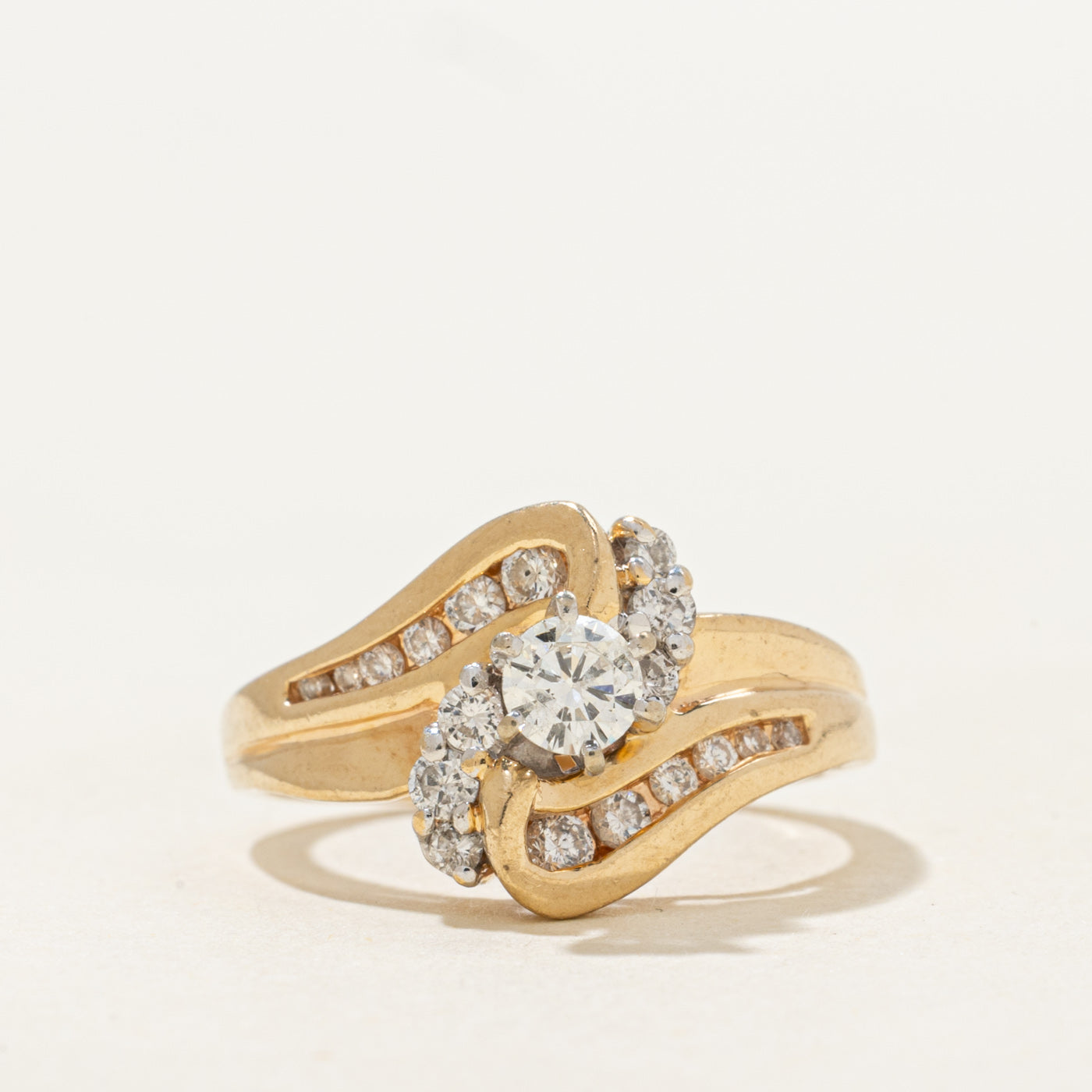 Diamond Waterfall Bypass Ring | 0.48ctw | SZ 4.25