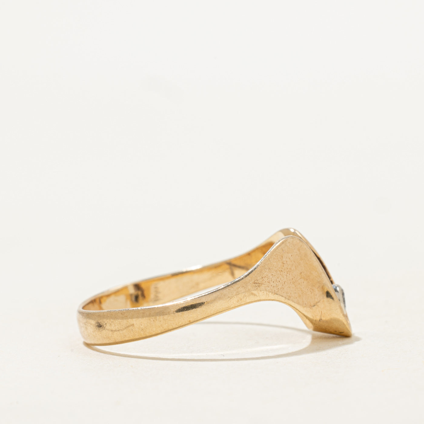 Bezel Set Diamond Abstract Ring | 0.06ct | SZ 9.25