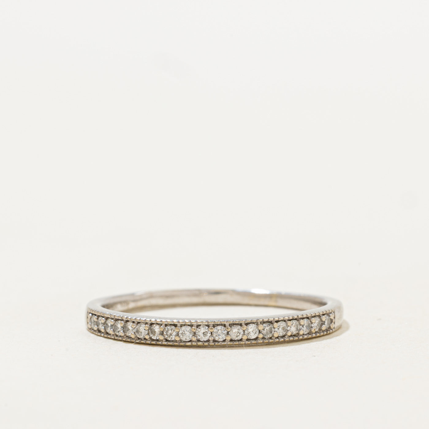 Semi Eternity Diamond Milgrain Band | 0.19ctw | SZ 9