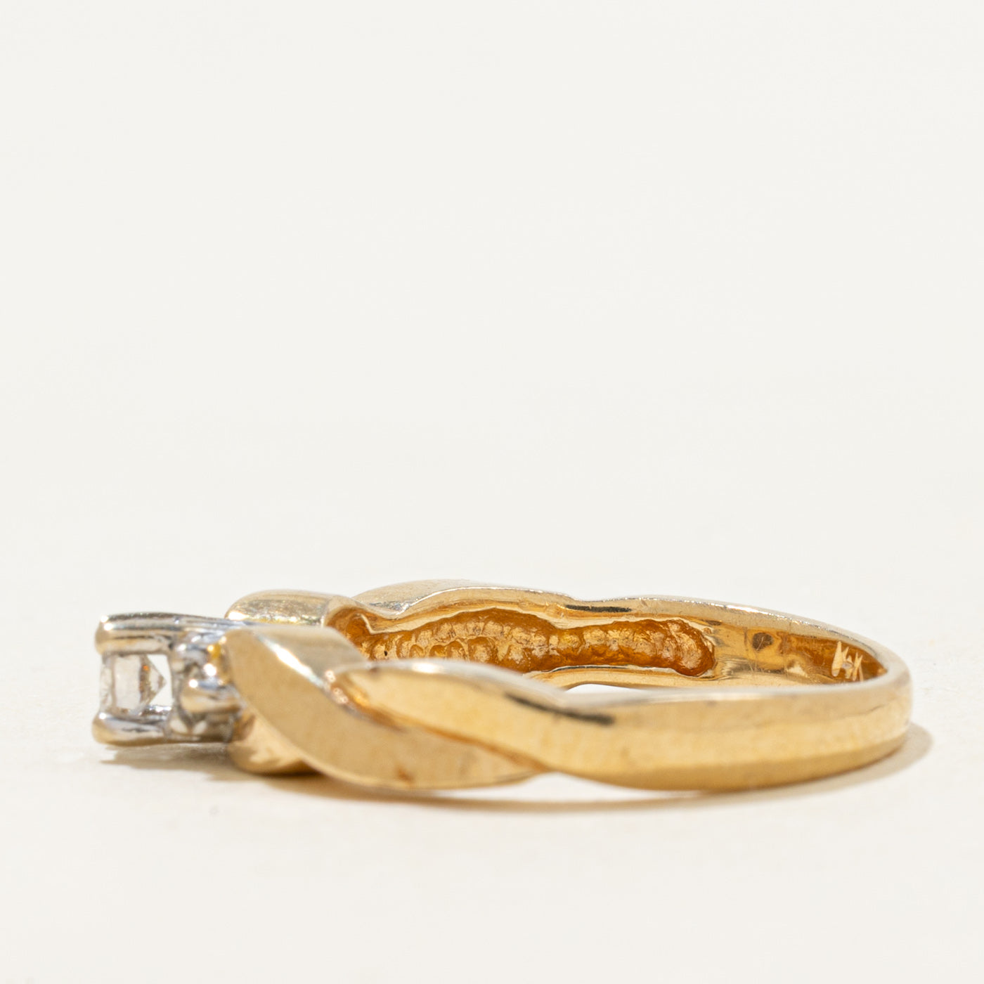 Diamond Cross Over Ring | 0.13ctw | SZ 5