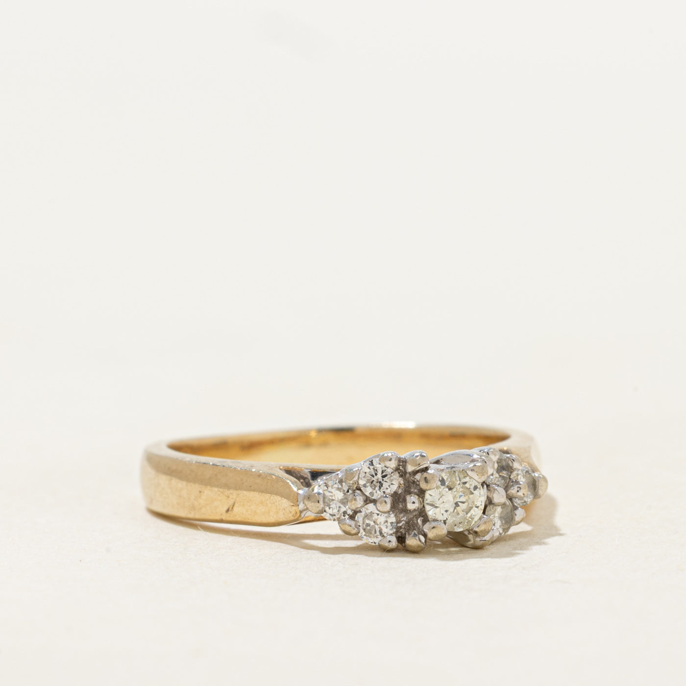 Yellow Gold Diamond Cluster Ring | 0.23ctw | SZ 5.25