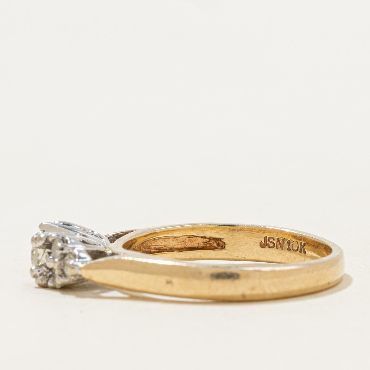 Yellow Gold Diamond Cluster Ring | 0.23ctw | SZ 5.25