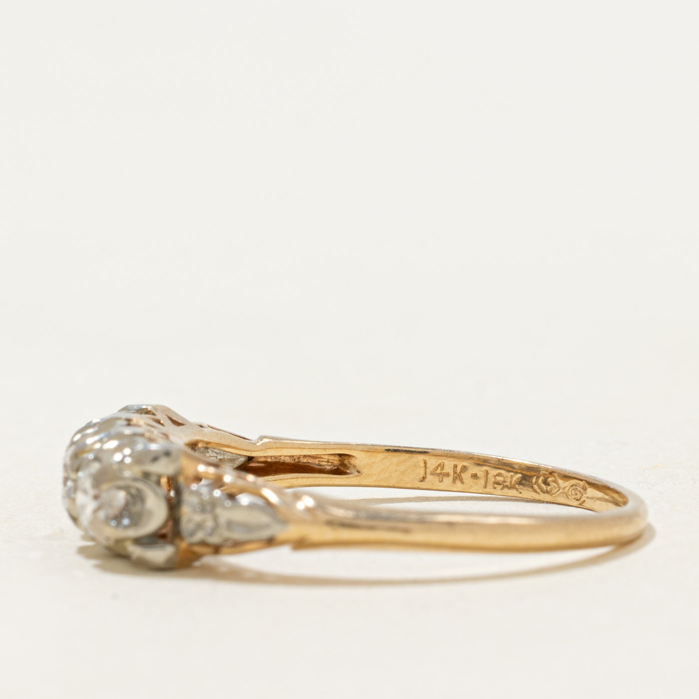 Illusion Set Three Stone Diamond Ring | 0.22ctw | SZ 6.5