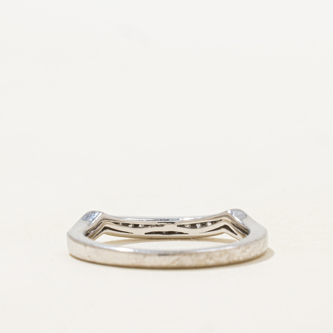 White Gold Diamond Contour Ring | 0.07ctw | SZ 6.5