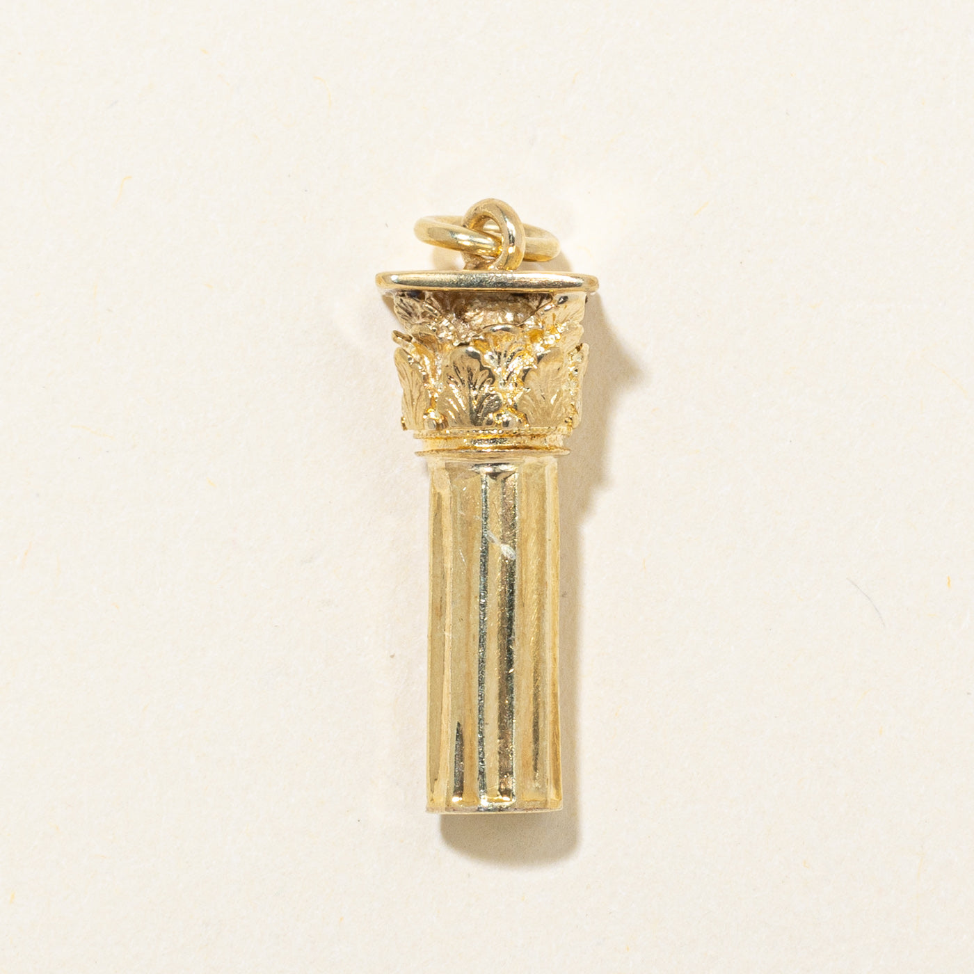 14k Yellow Gold Roman Column Pendant