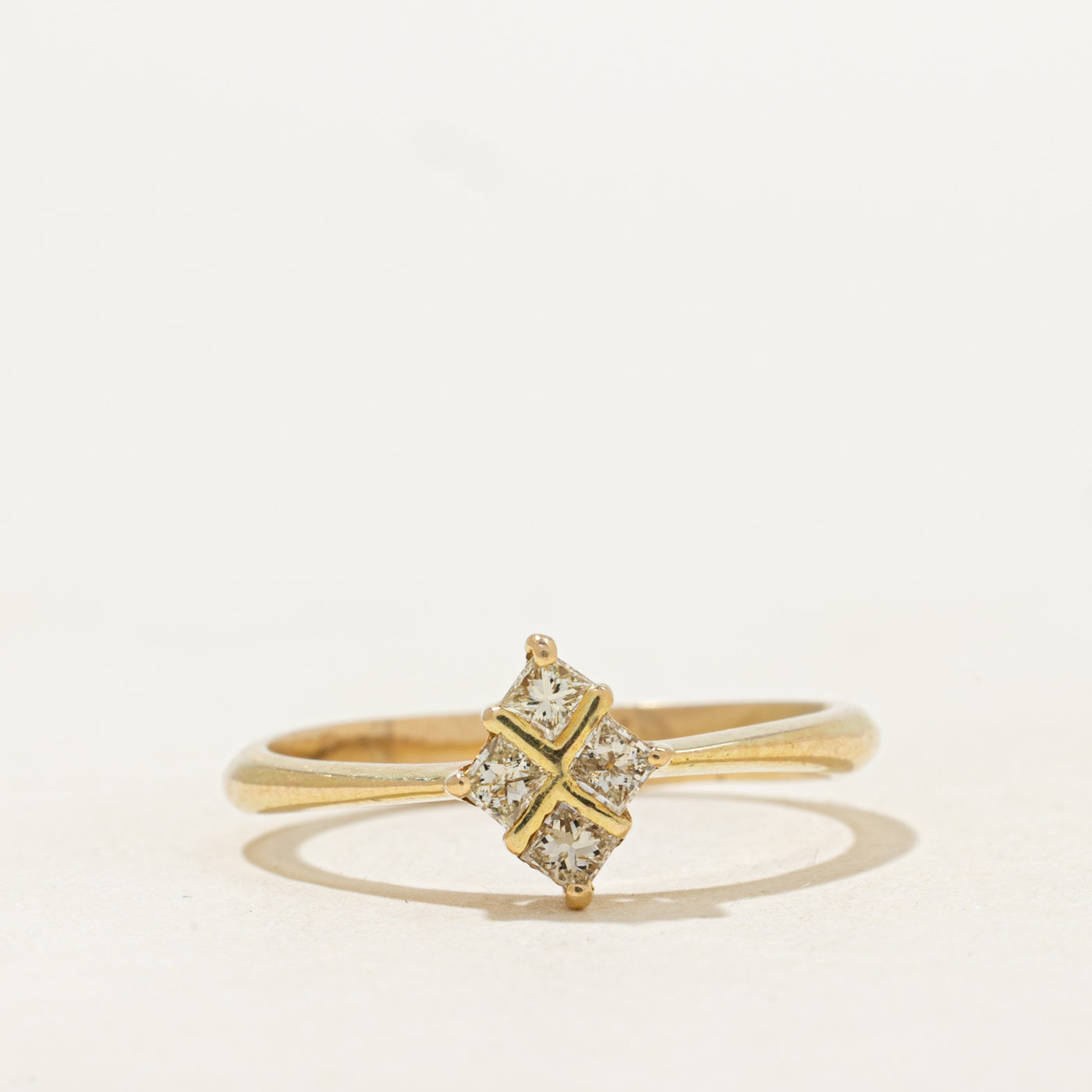 Four Stone Princess Cut Diamond Ring | 0.22ctw | SZ 7.75