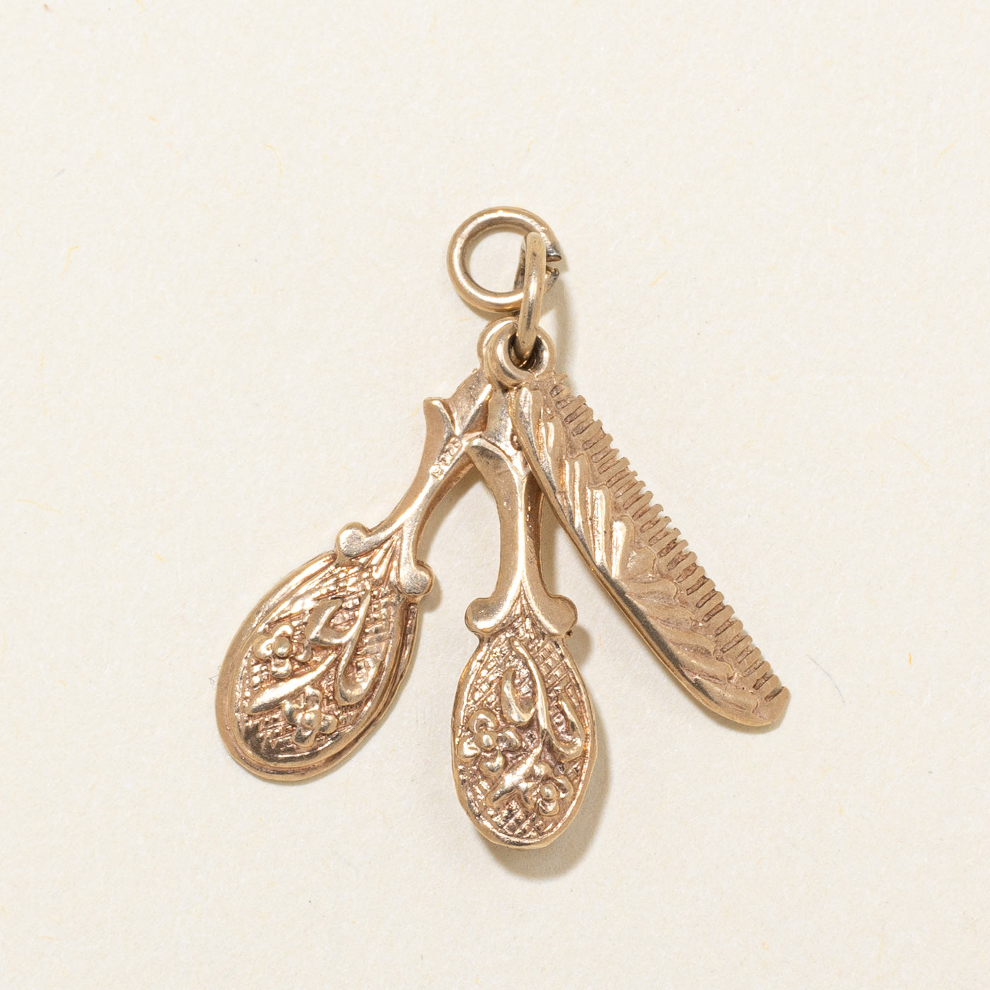 1972 London 9k Rose Gold Vanity Set Charm