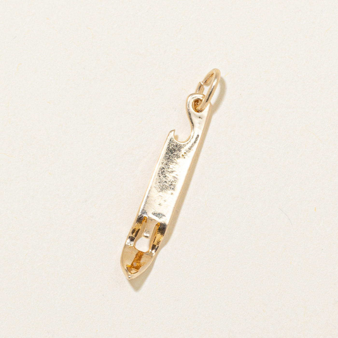 14k Yellow Gold Mini Bottle Opener Charm