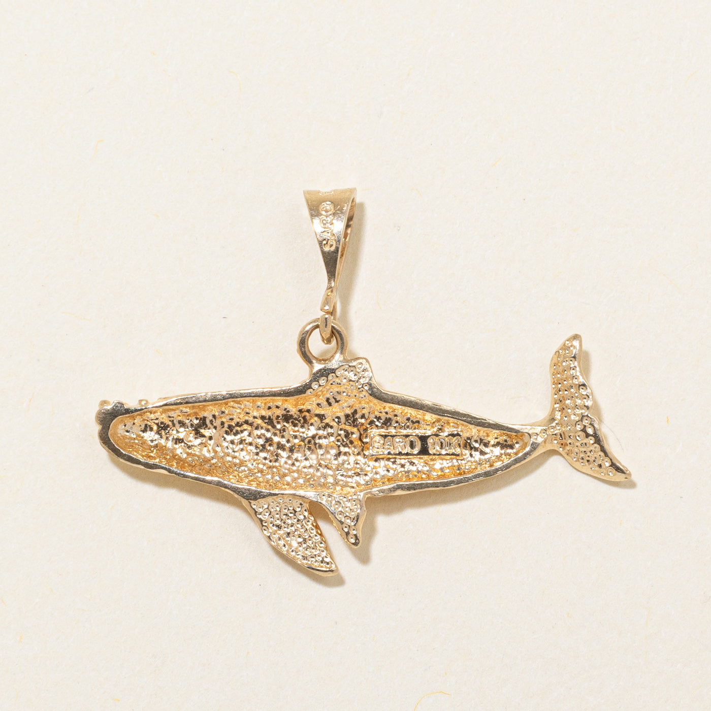 10k Yellow Gold Whale Pendant