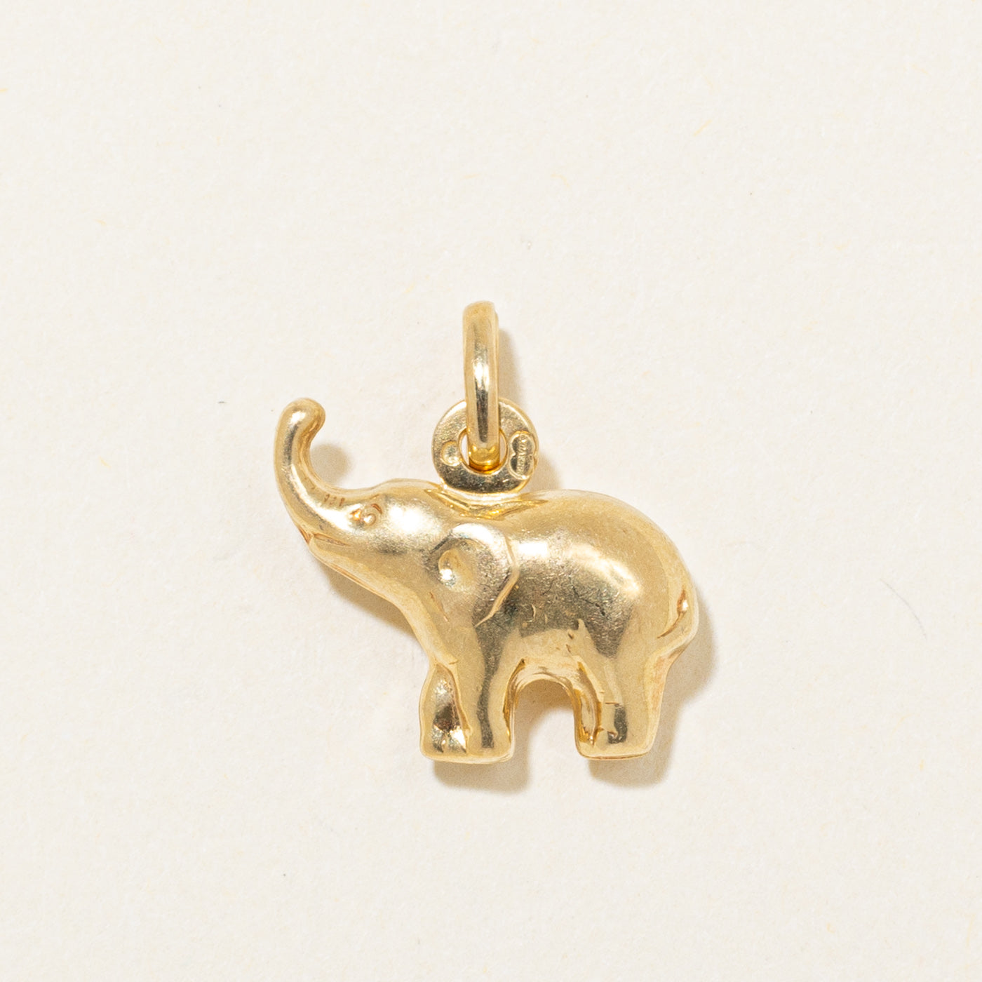 Italian 18k Yellow Gold Elephant Charm