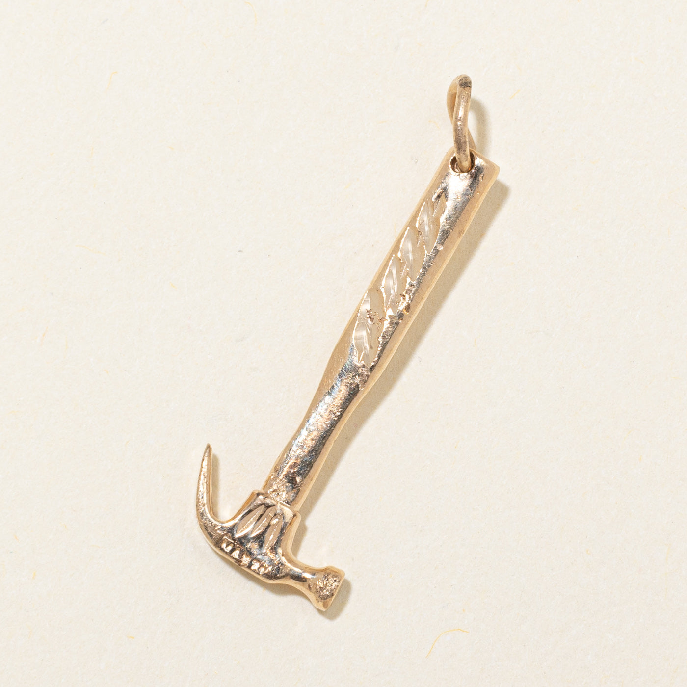10k Yellow Gold Hammer Pendant