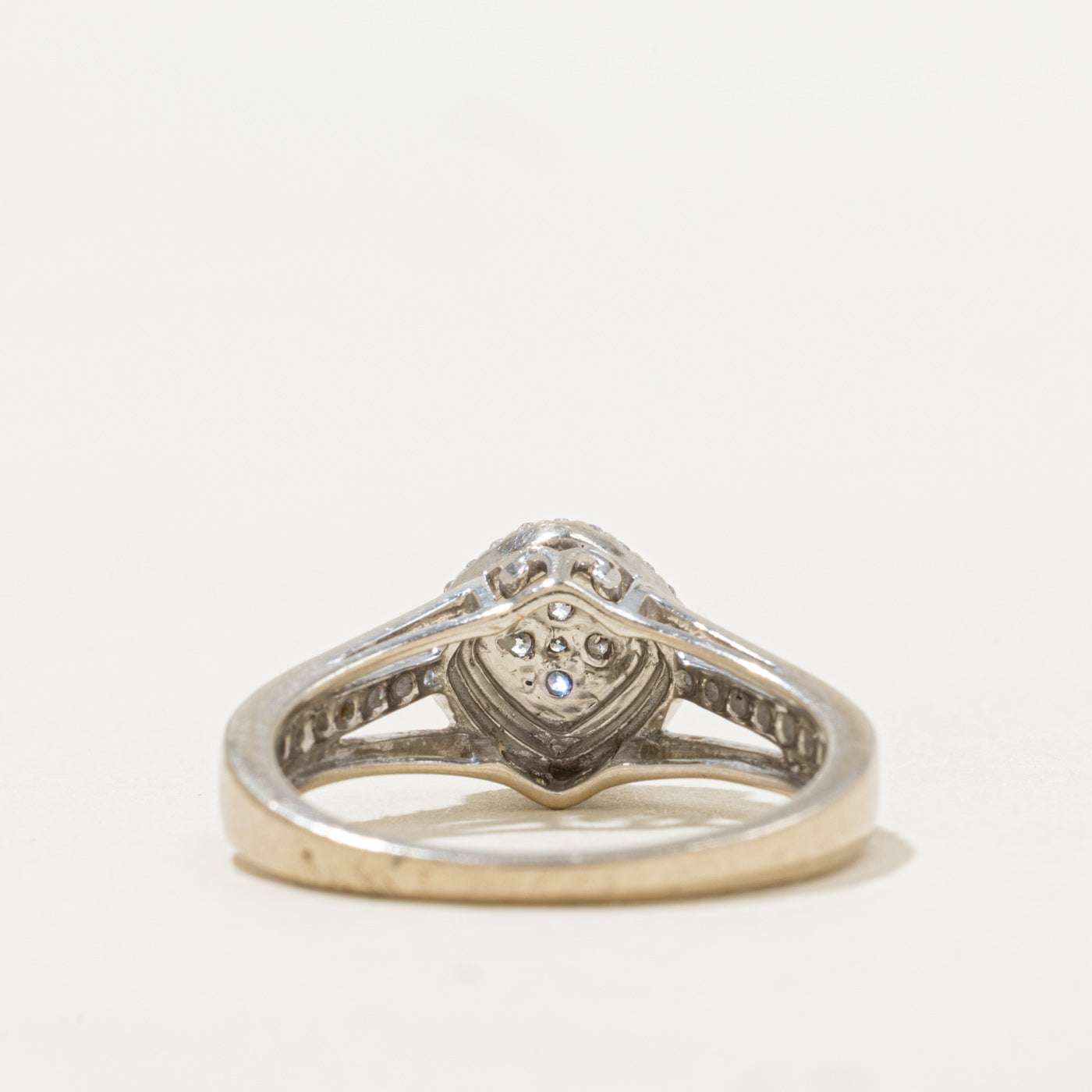 Diamond Cluster Halo Open Shank Ring | 0.60ctw | SZ 7