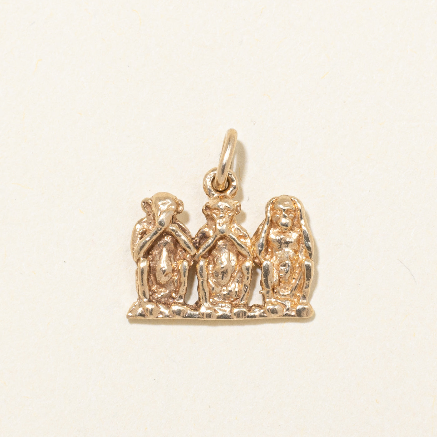 10k Yellow Gold "See No Evil, Speak No Evil, Hear No Evil" Charm