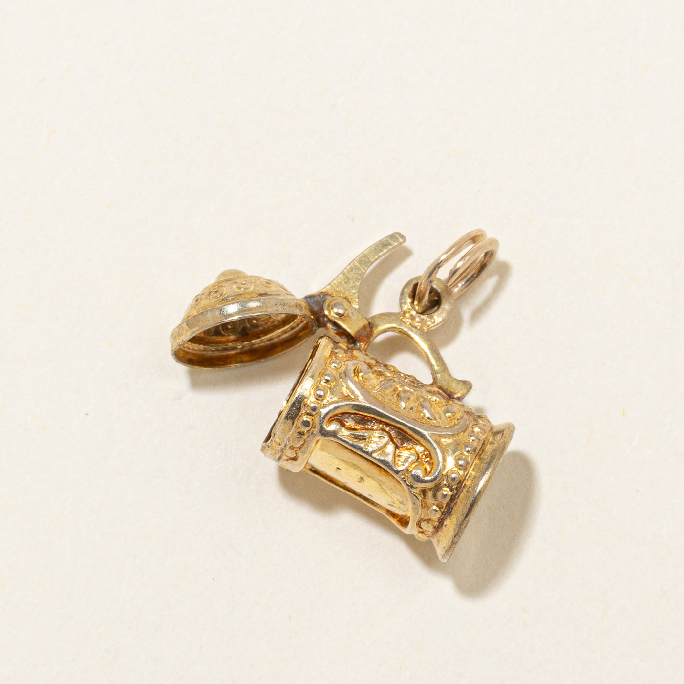 8k Yellow Gold Beer Stein Charm