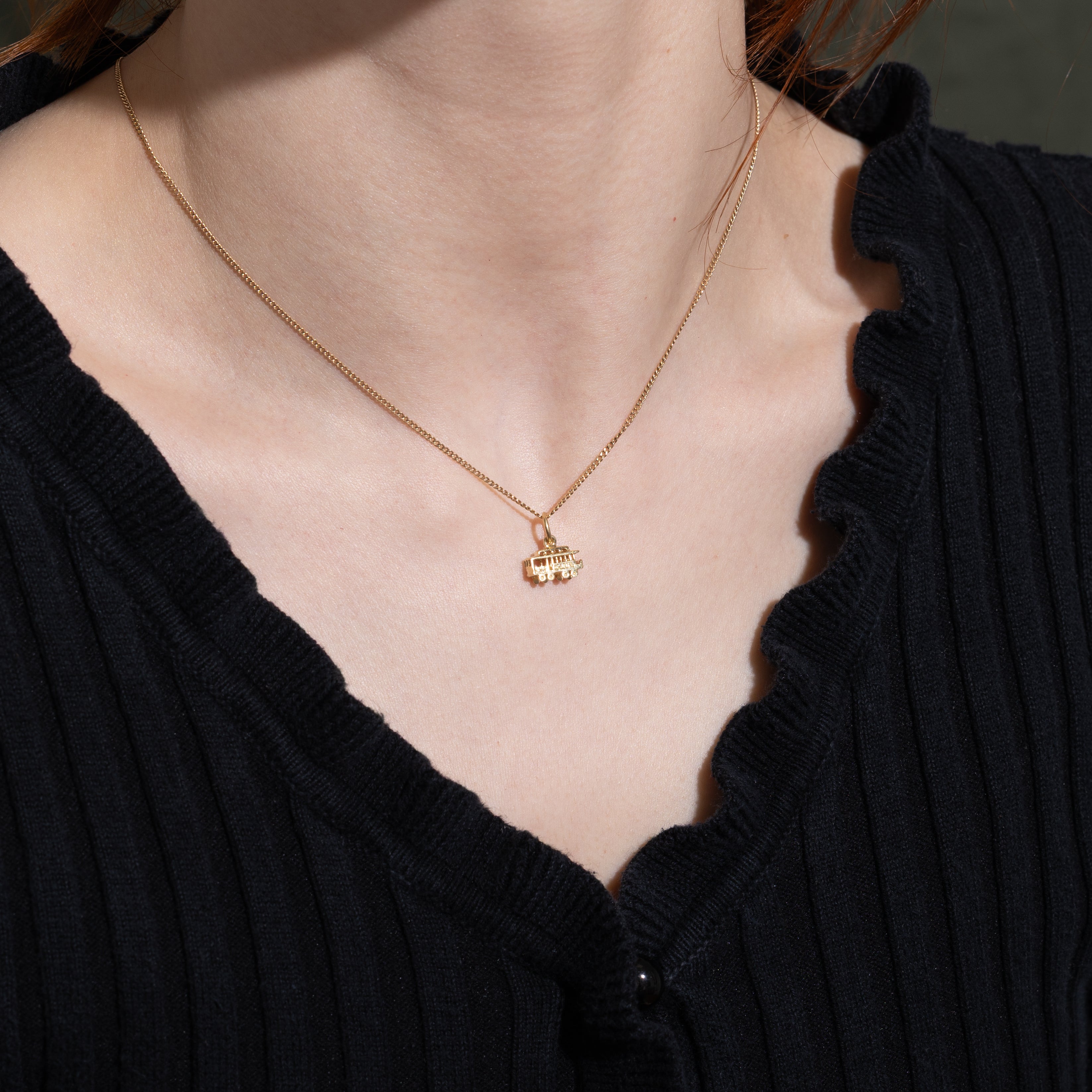 14k Yellow Gold San Francisco Cable Car Charm
