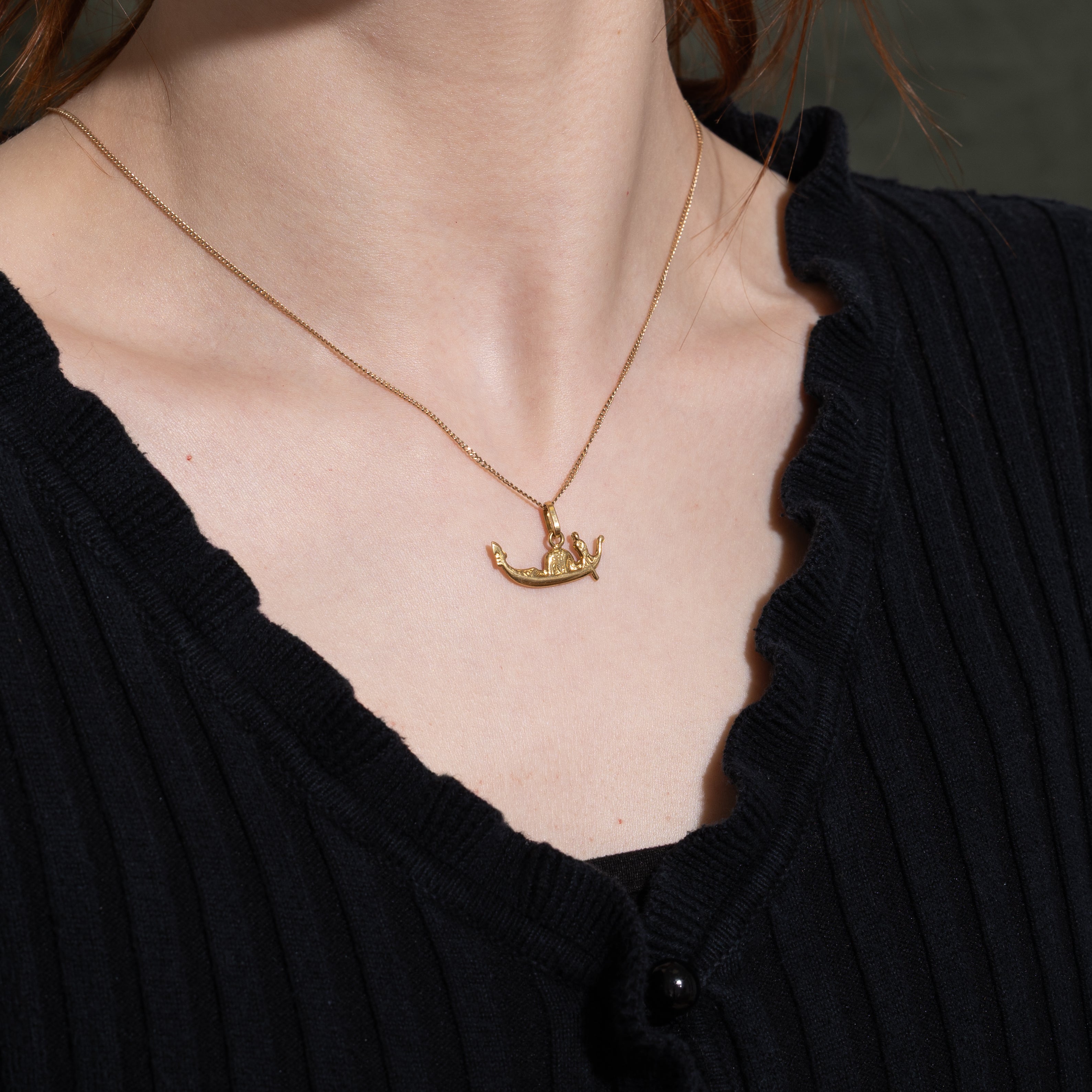 18k Yellow Gold Gondola Charm