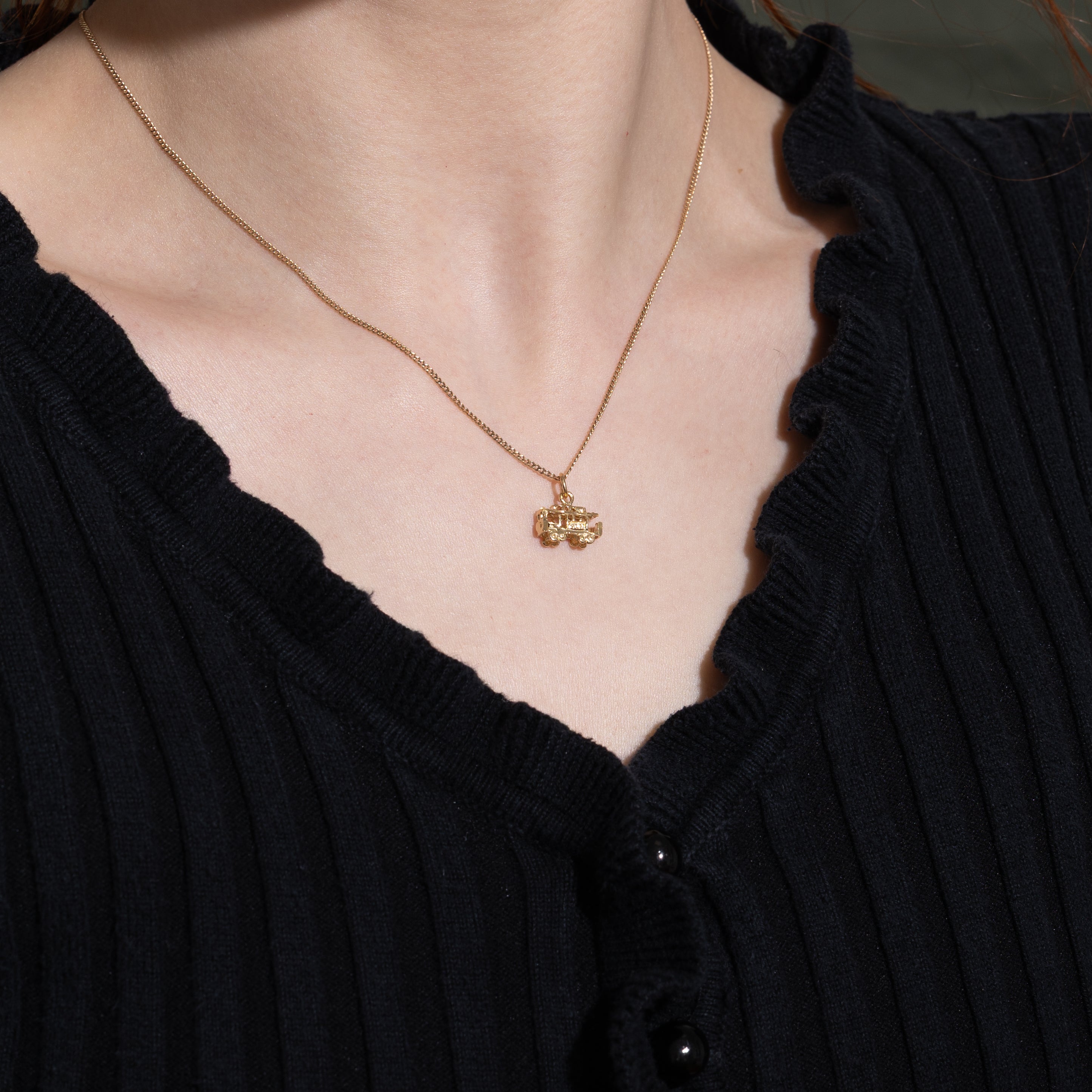 14k Yellow Gold Street Car Charm