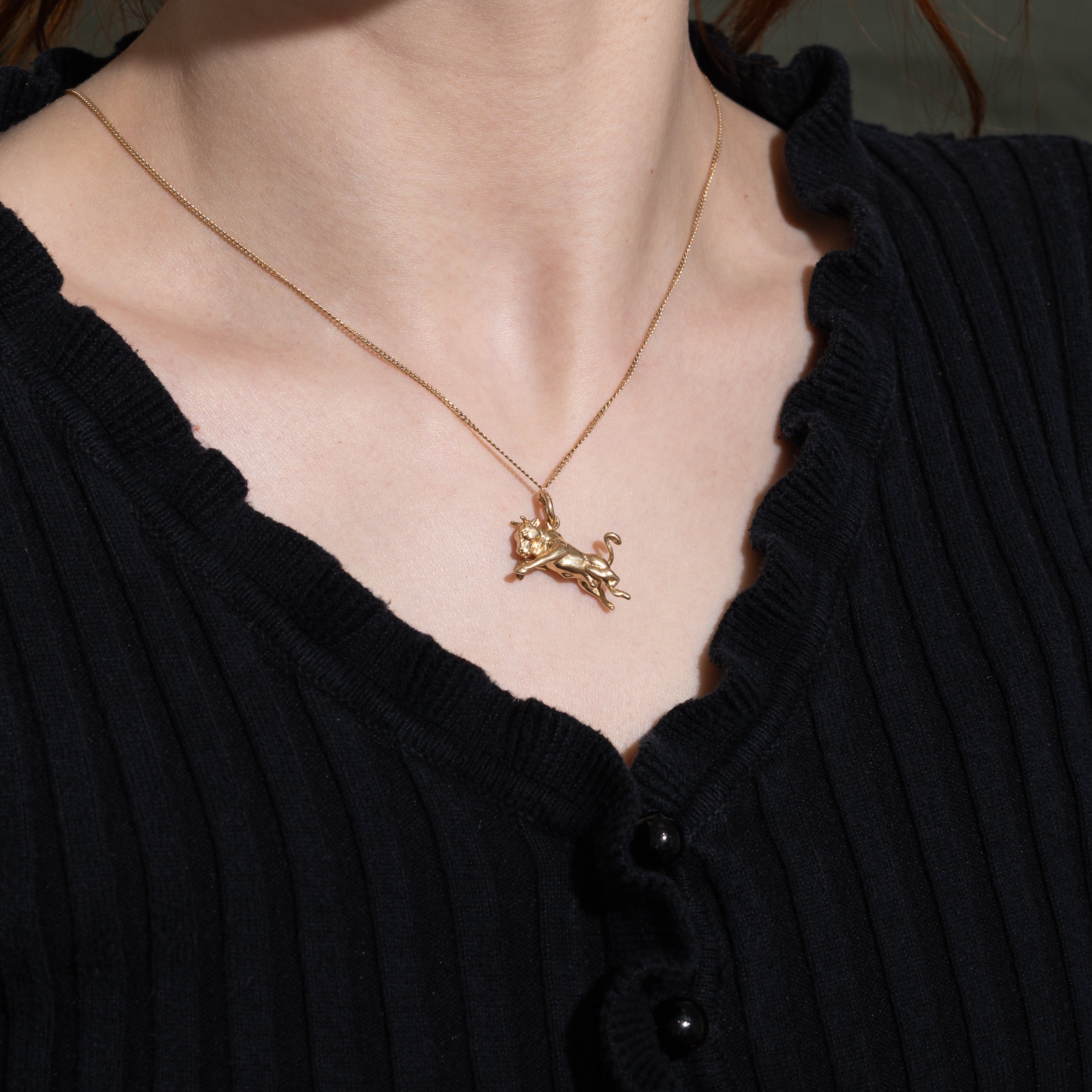 10k Yellow Gold Bull Charm