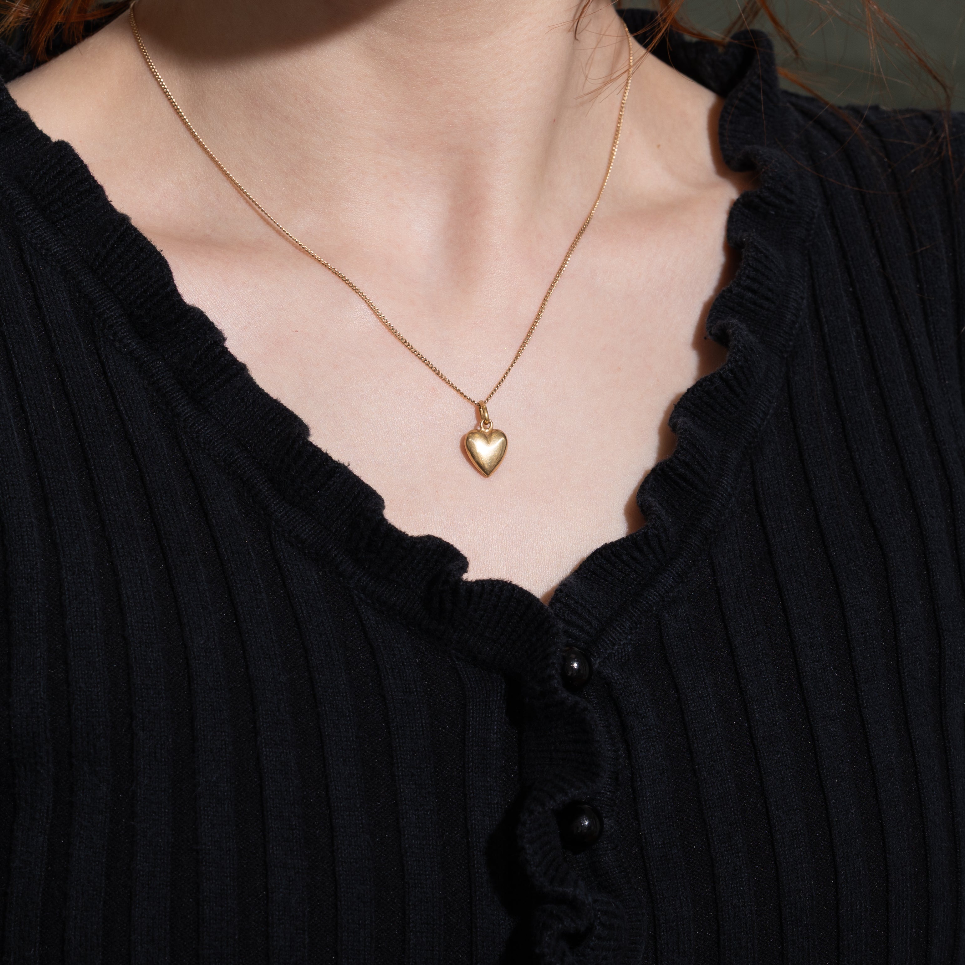 18k Yellow Gold Heart Charm