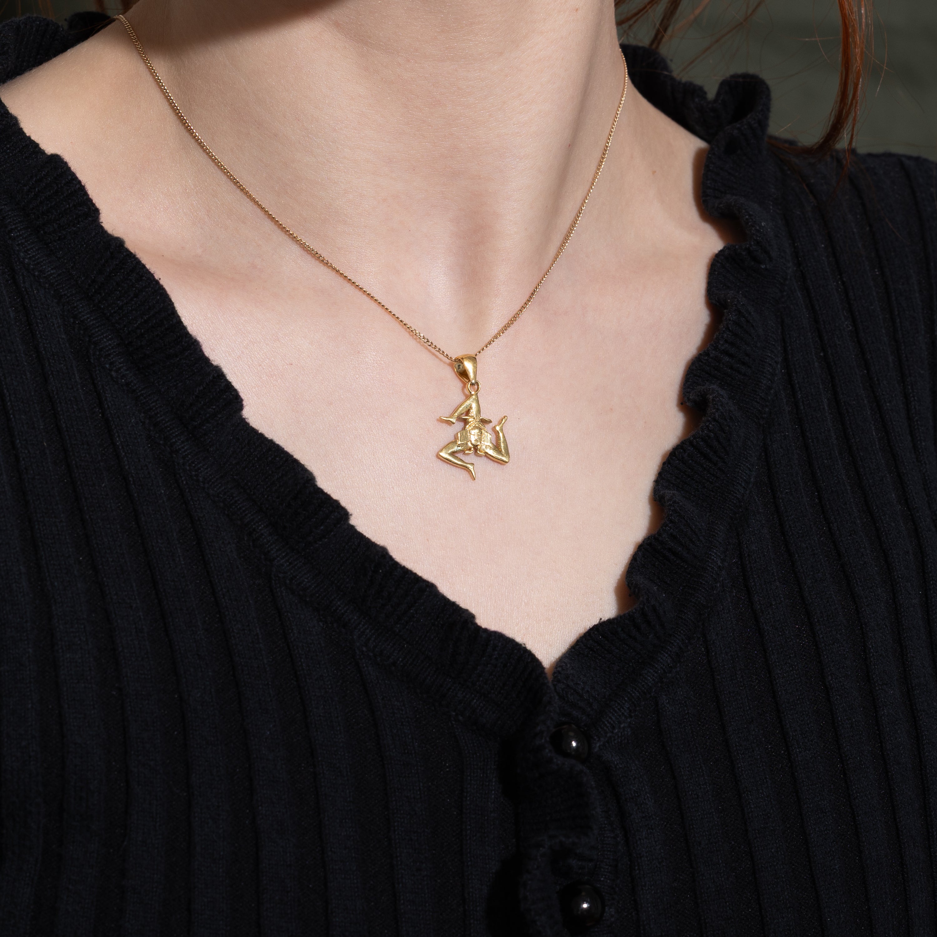 18k Yellow Gold Aztec Pendant