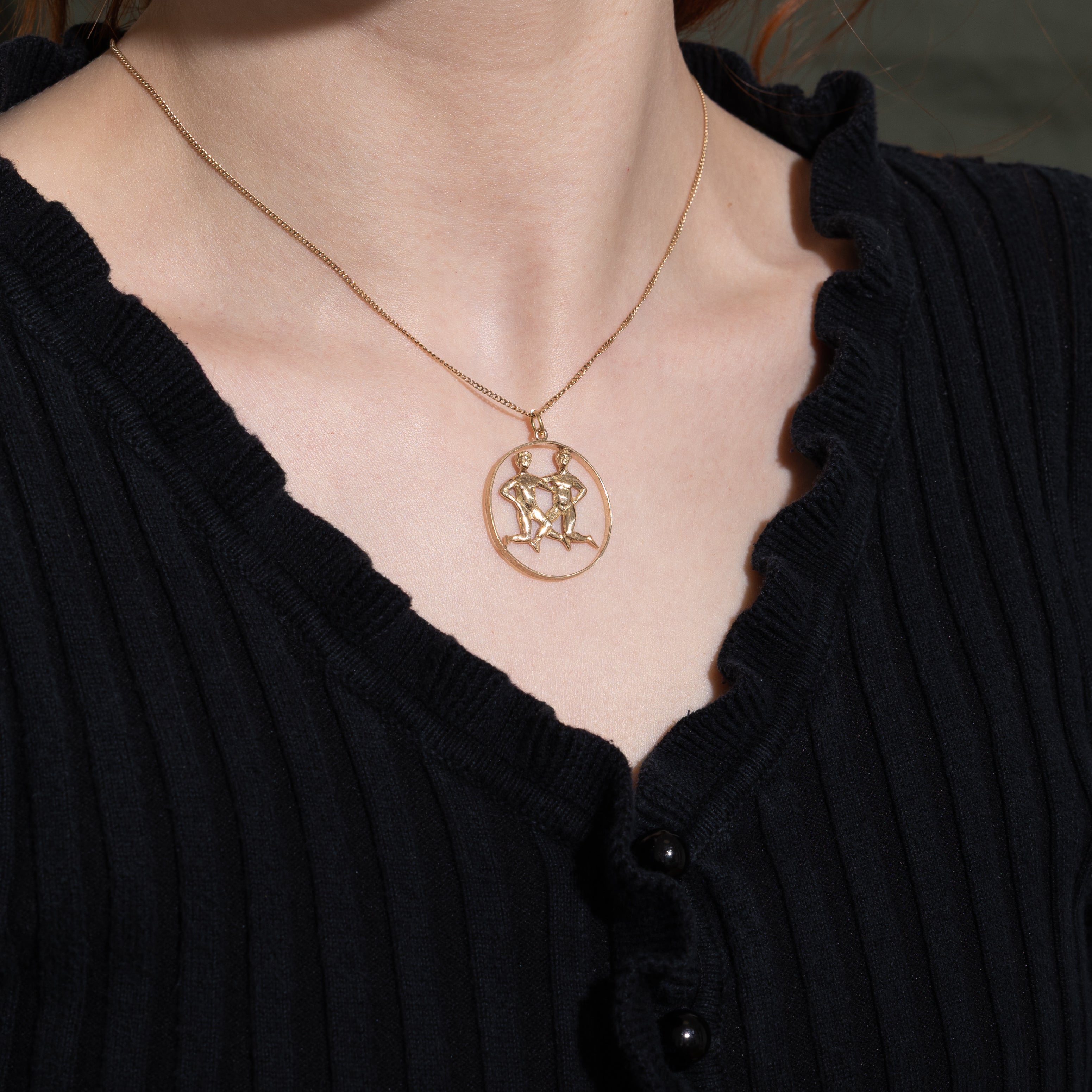 10k Yellow Gold Gemini Zodiac Charm