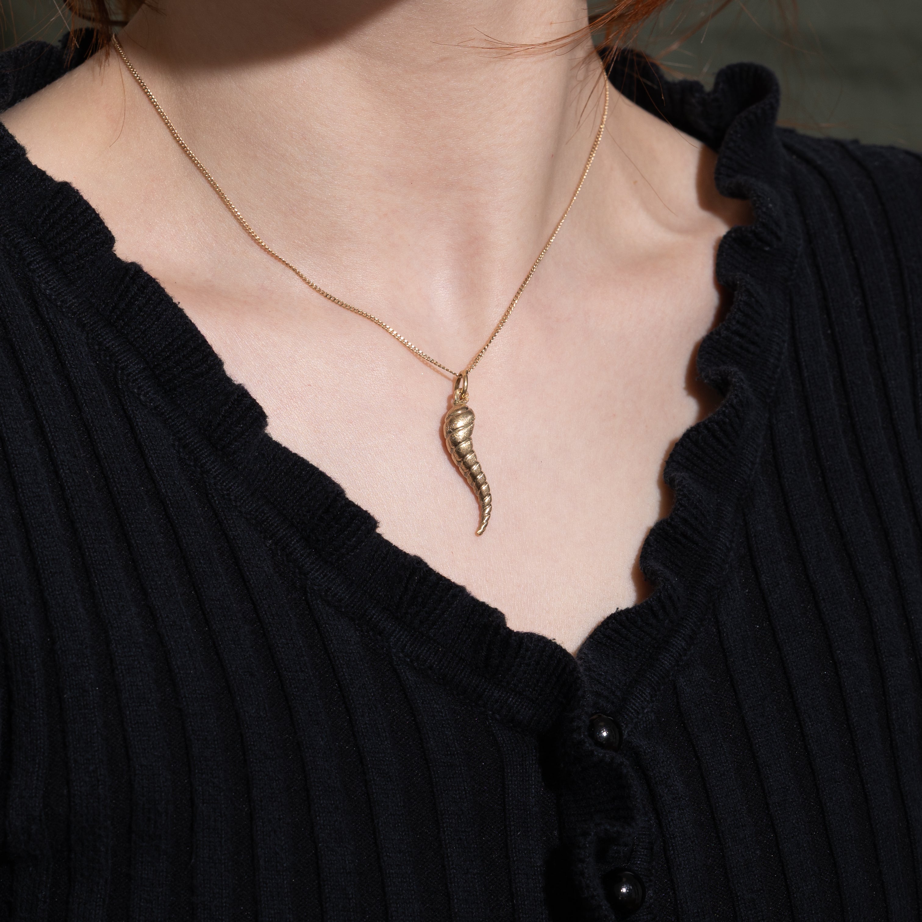 10k Yellow Gold Cornicello Charm