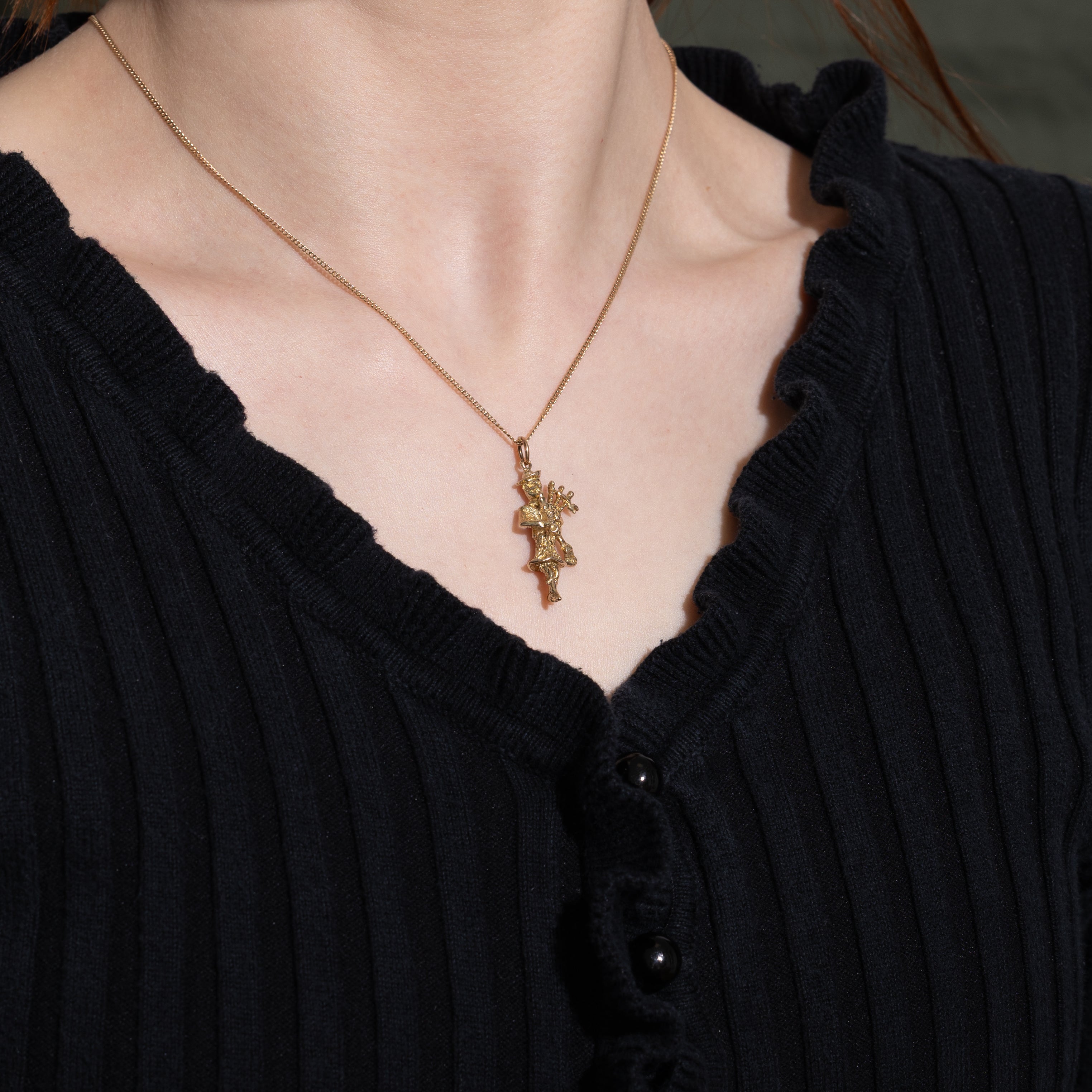 10k Yellow Gold Bagpipe Charm