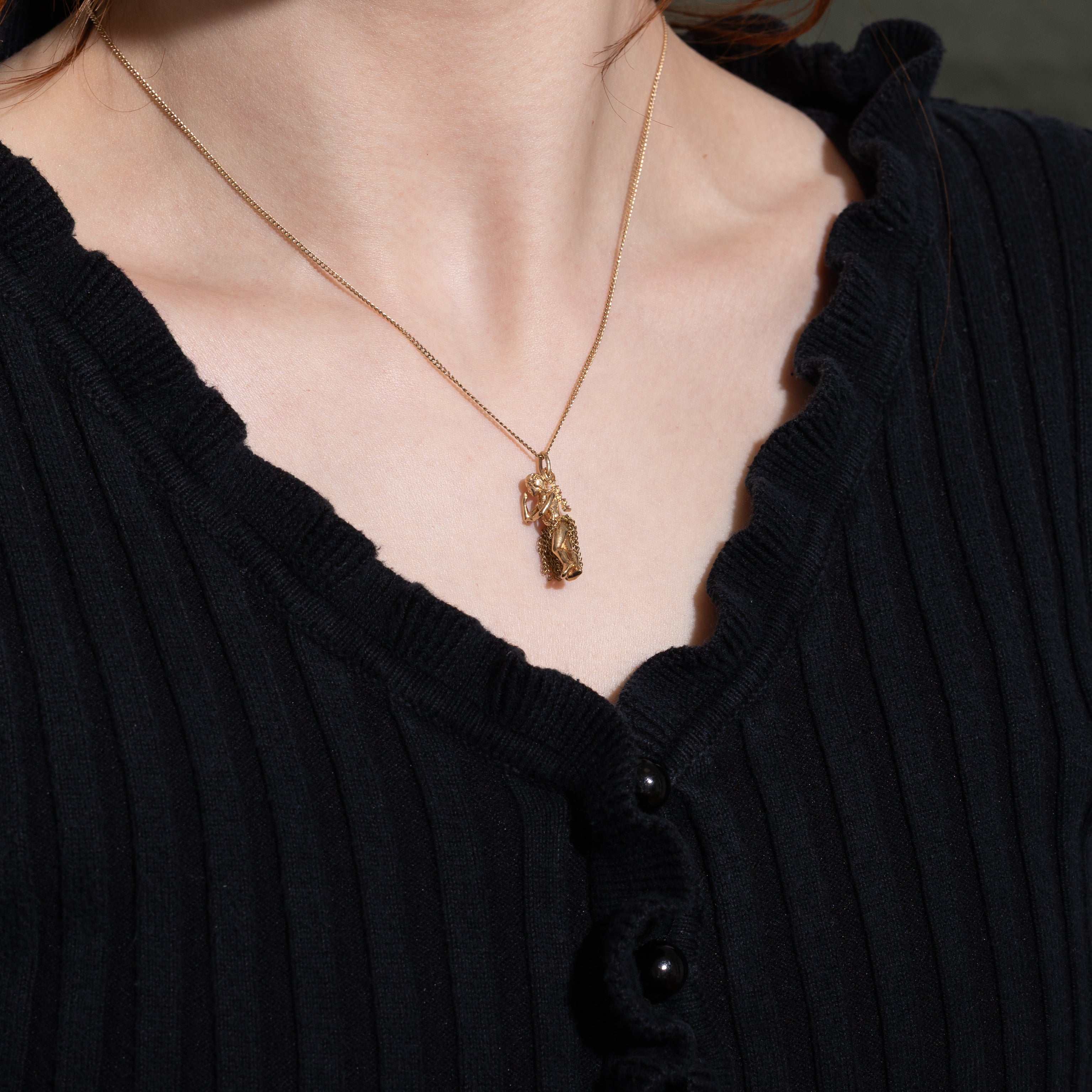 10k Yellow Gold Hawaiian Dancer Dangling Charm