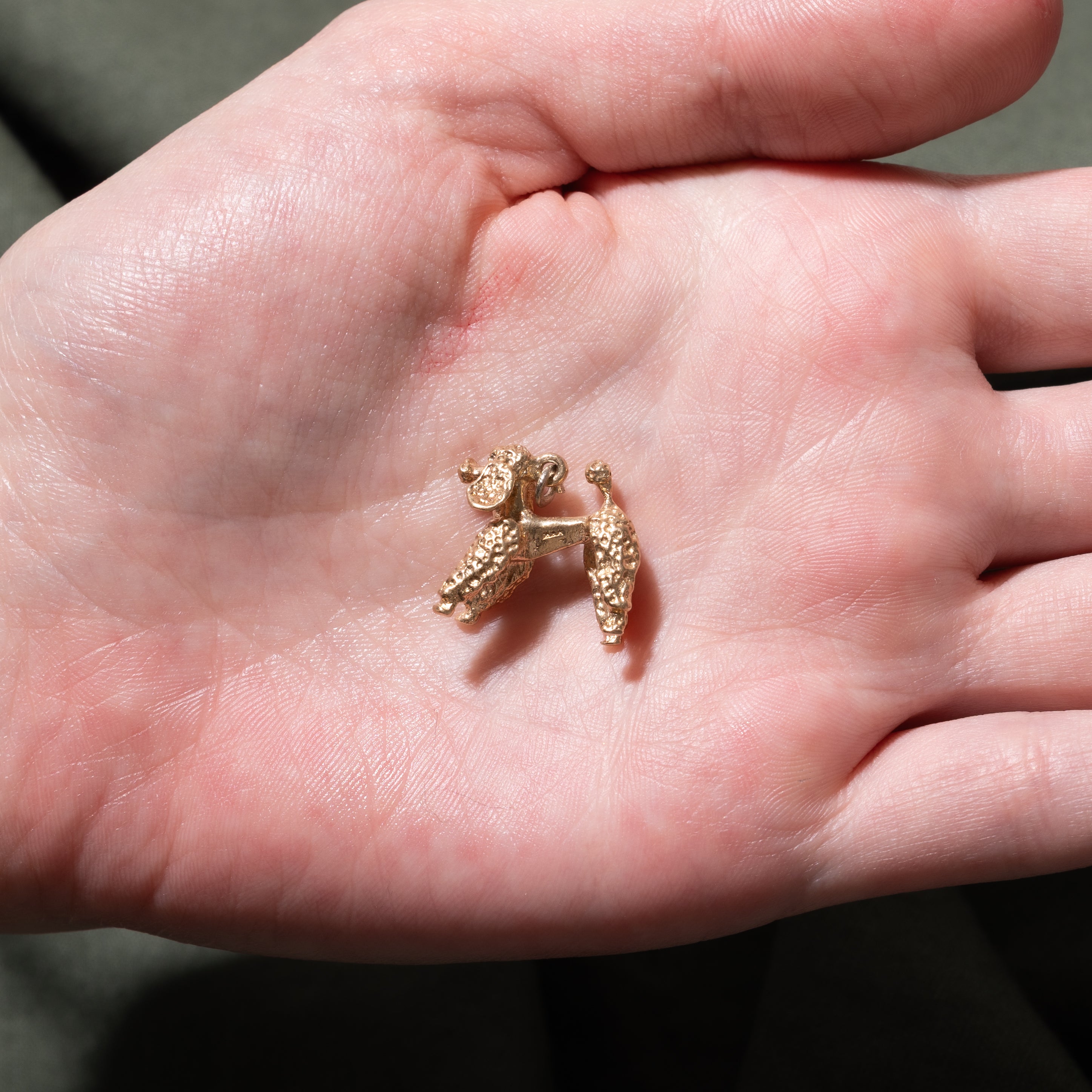 10k Yellow Gold Poodle Charm