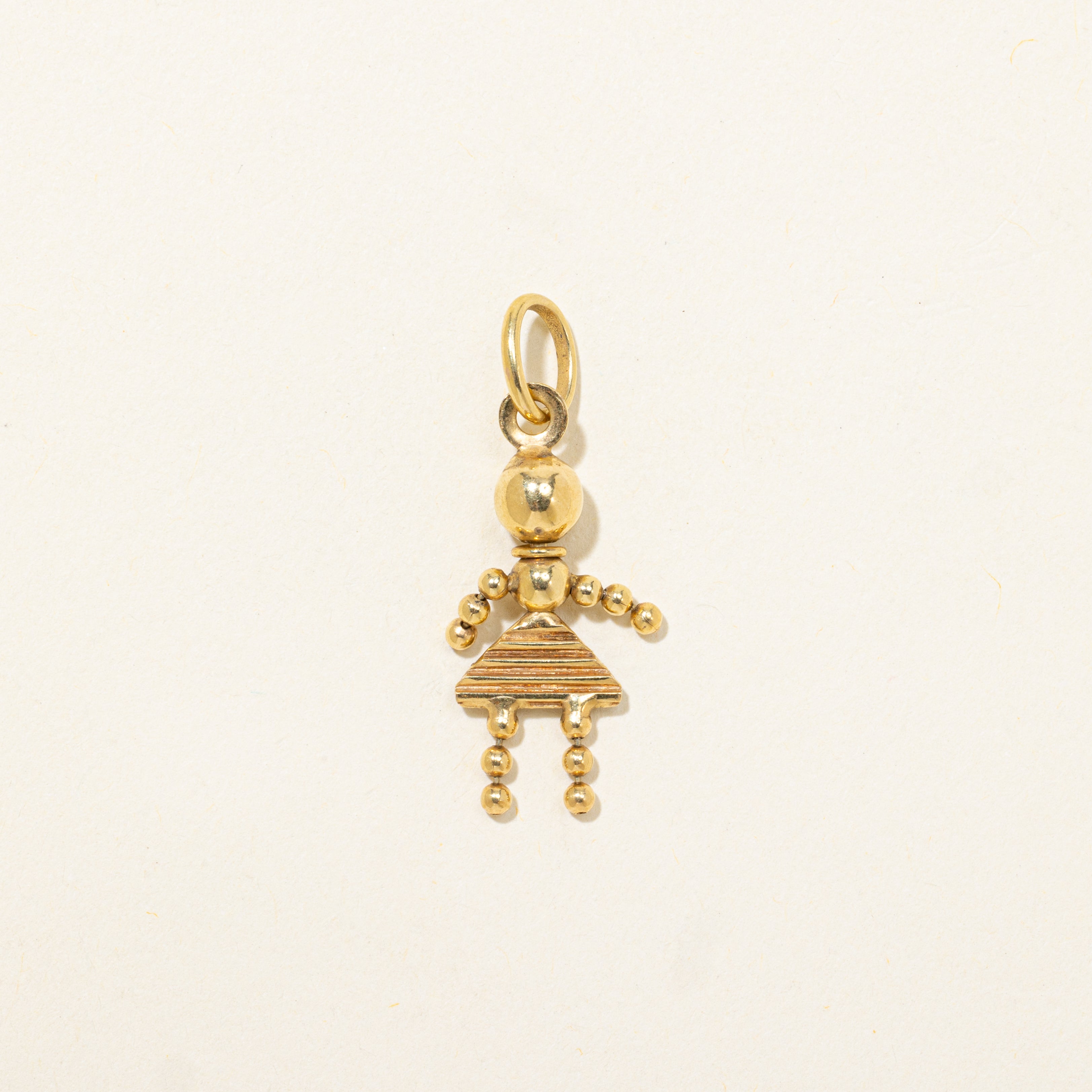 14k Yellow Gold Geometric Girl Charm