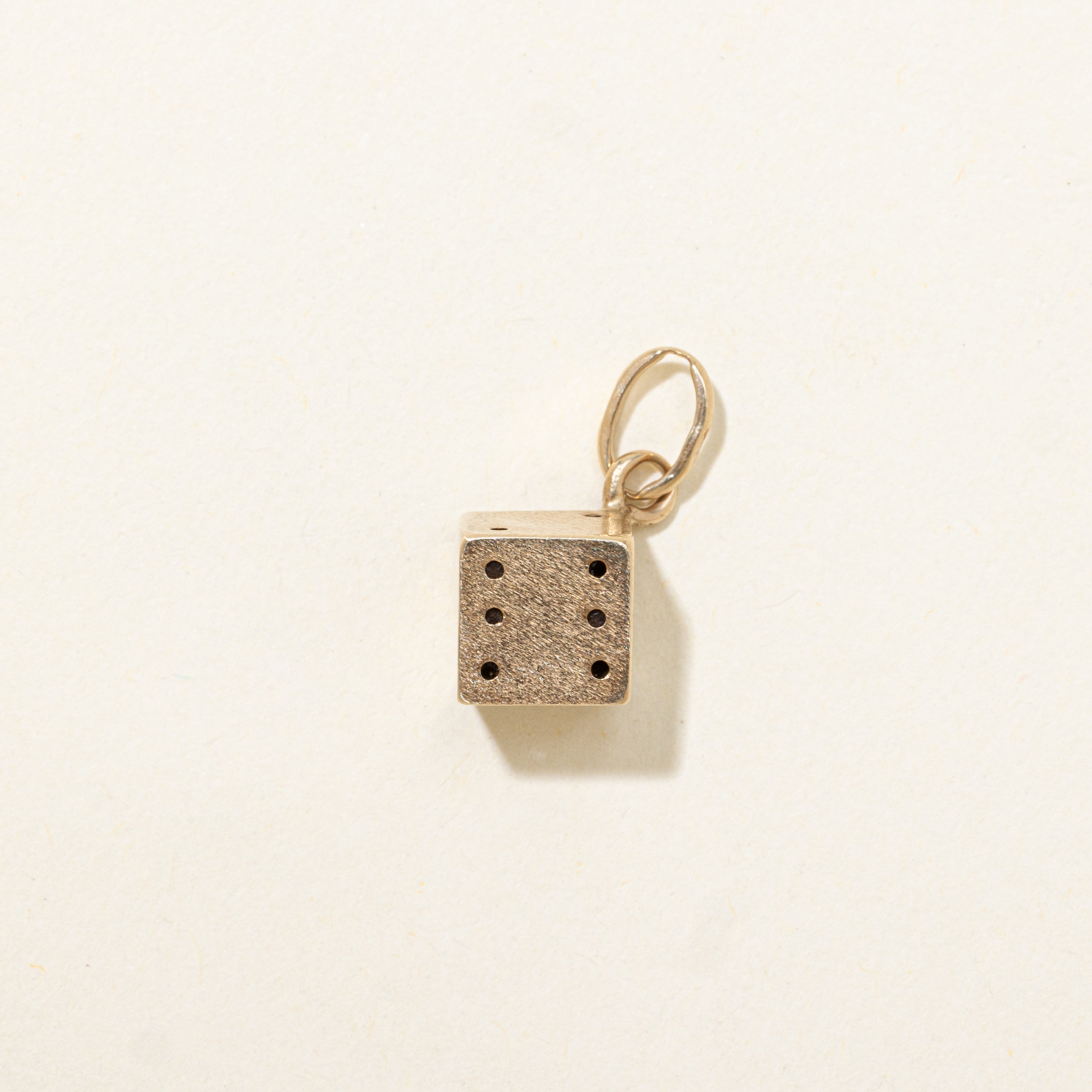 10k Yellow Gold Dice Charm