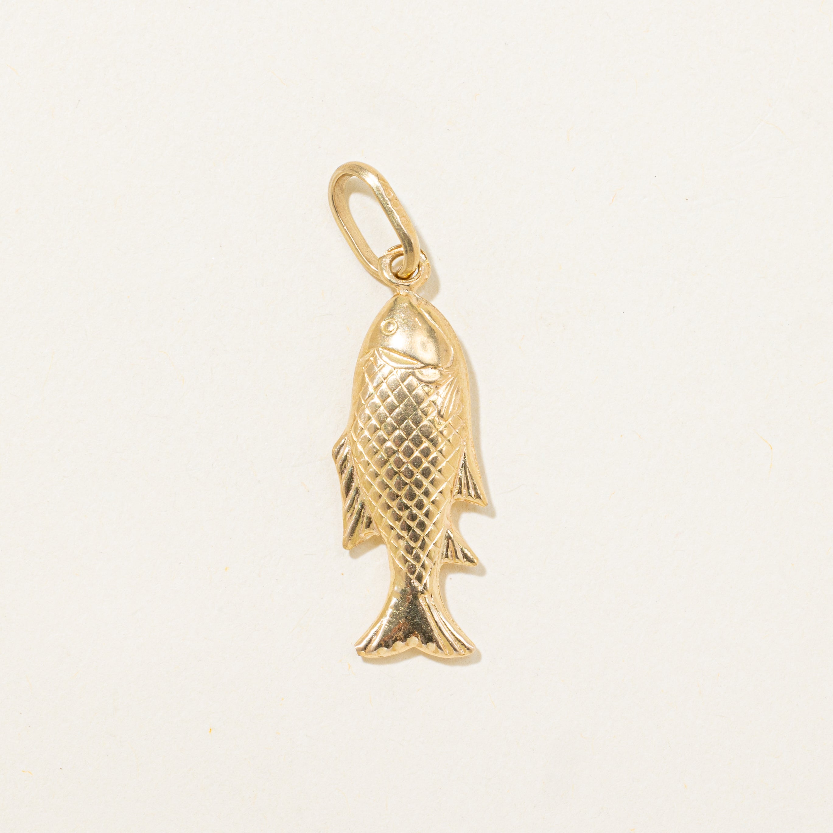 18k Yellow Gold Fish Charm