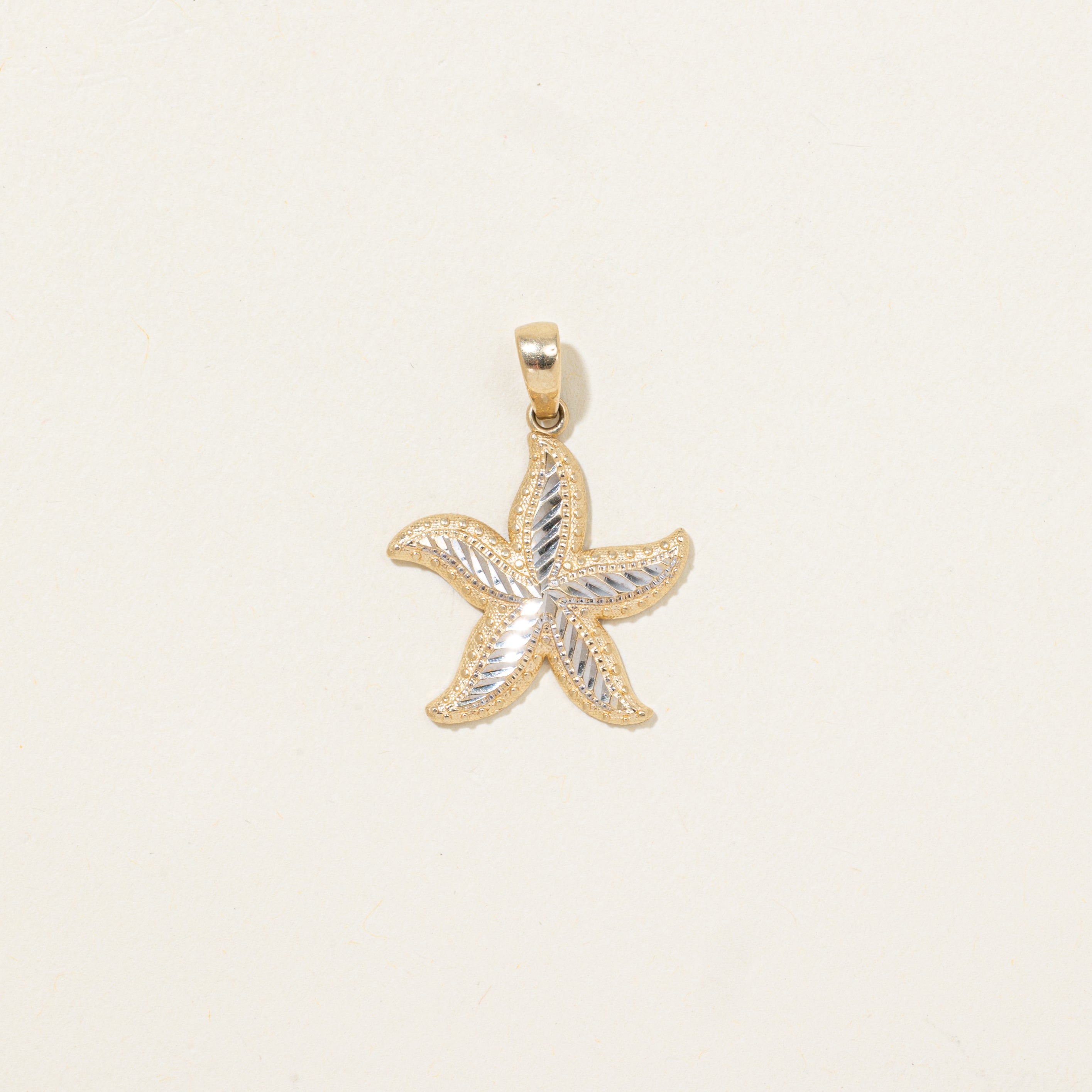 14k Yellow Gold Starfish Pendant