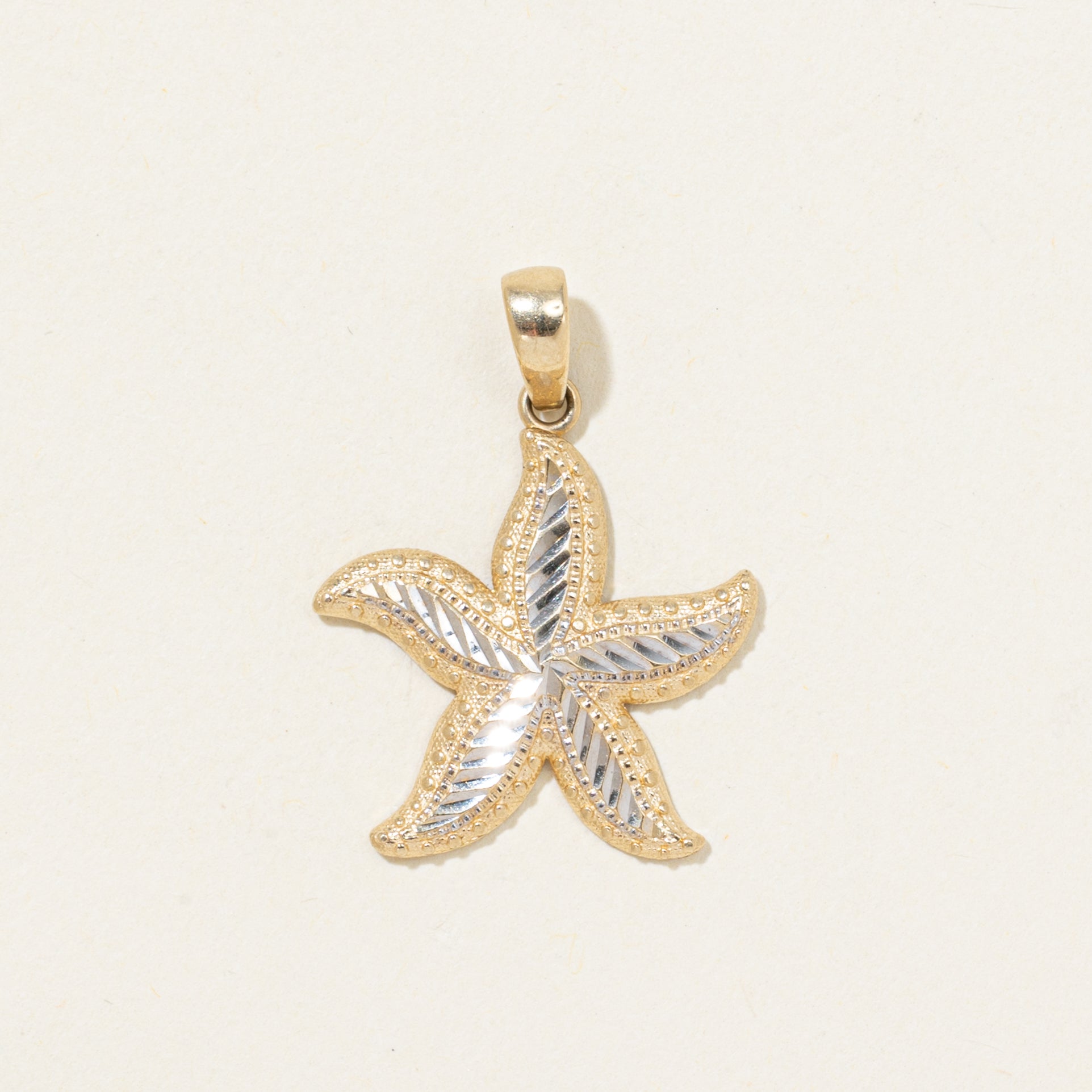 14k Yellow Gold Starfish Pendant