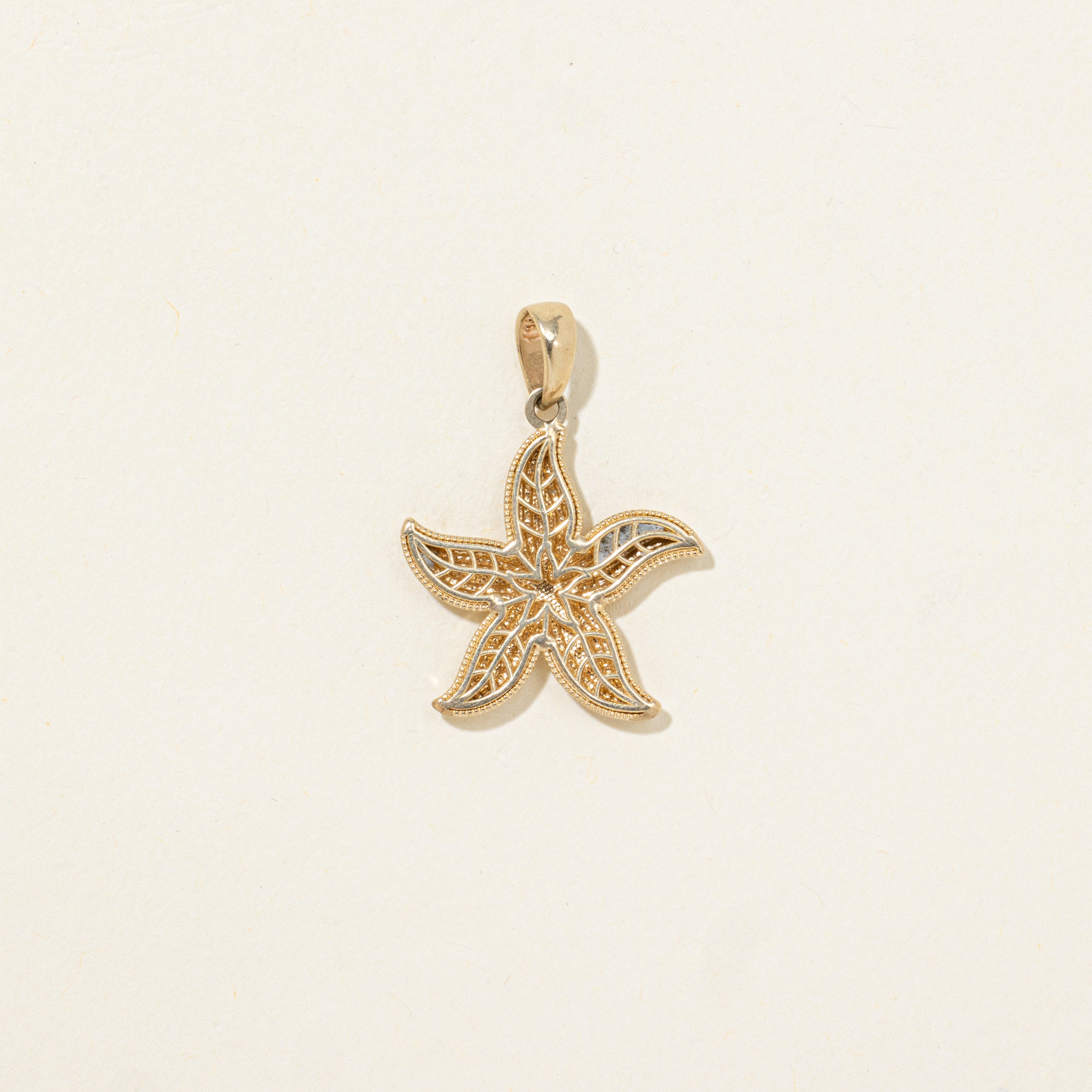 14k Yellow Gold Starfish Pendant