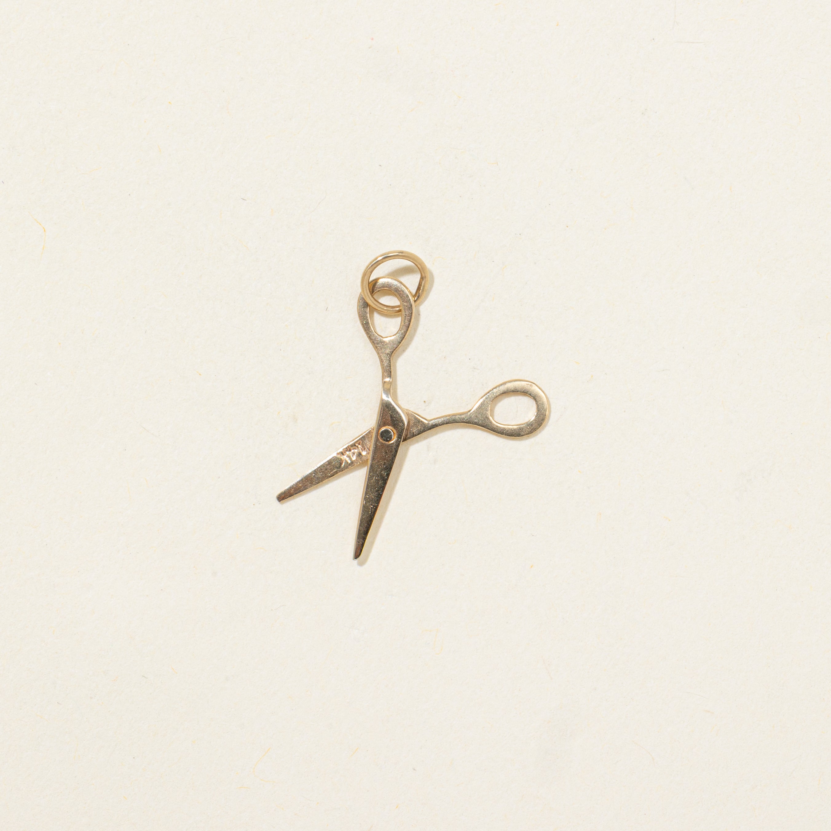 14k Yellow Gold Scissors Charm