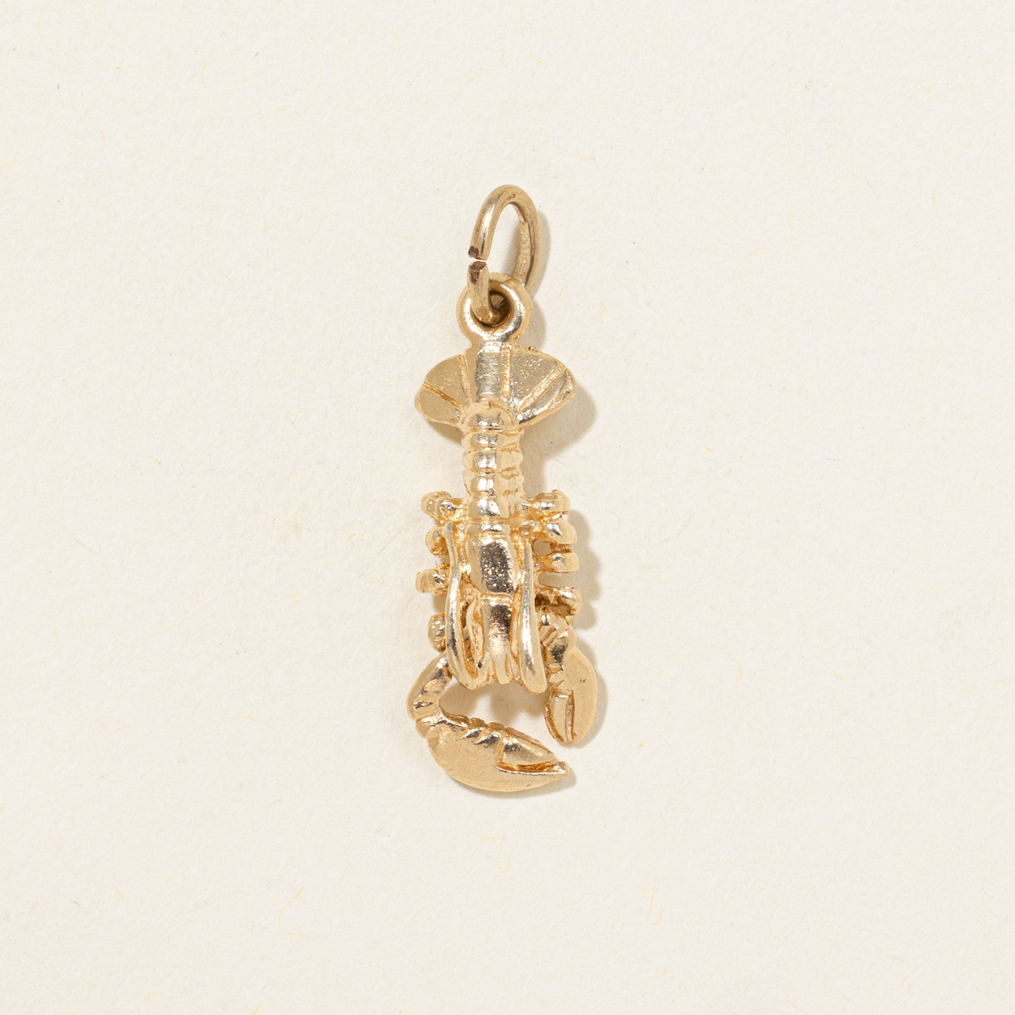 14k Yellow Gold Lobster Charm