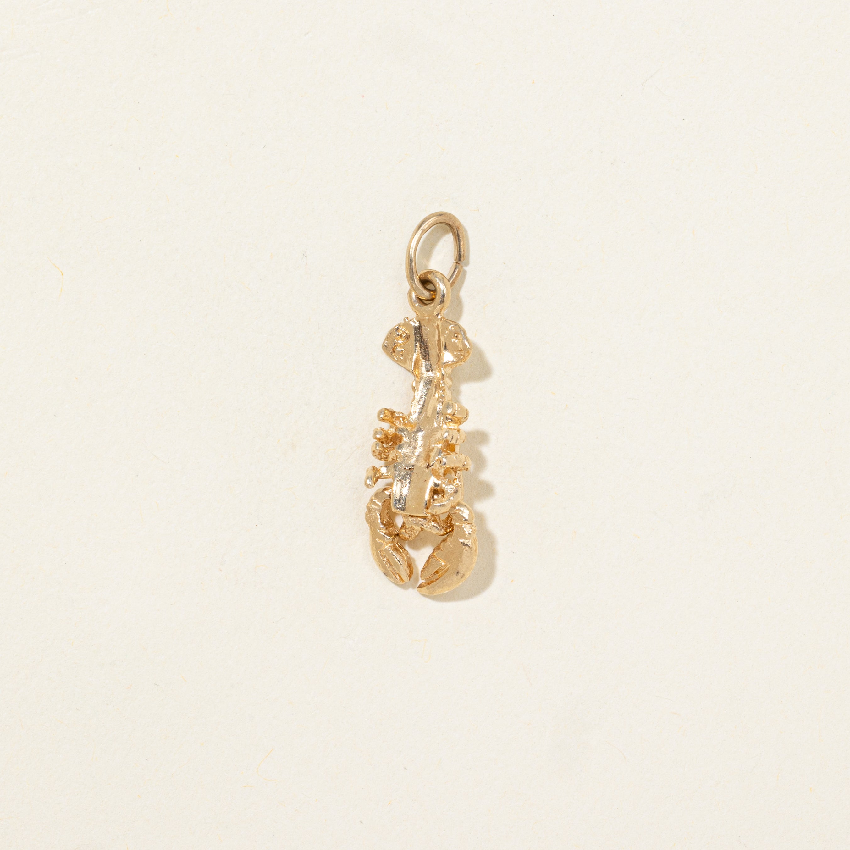 14k Yellow Gold Lobster Charm