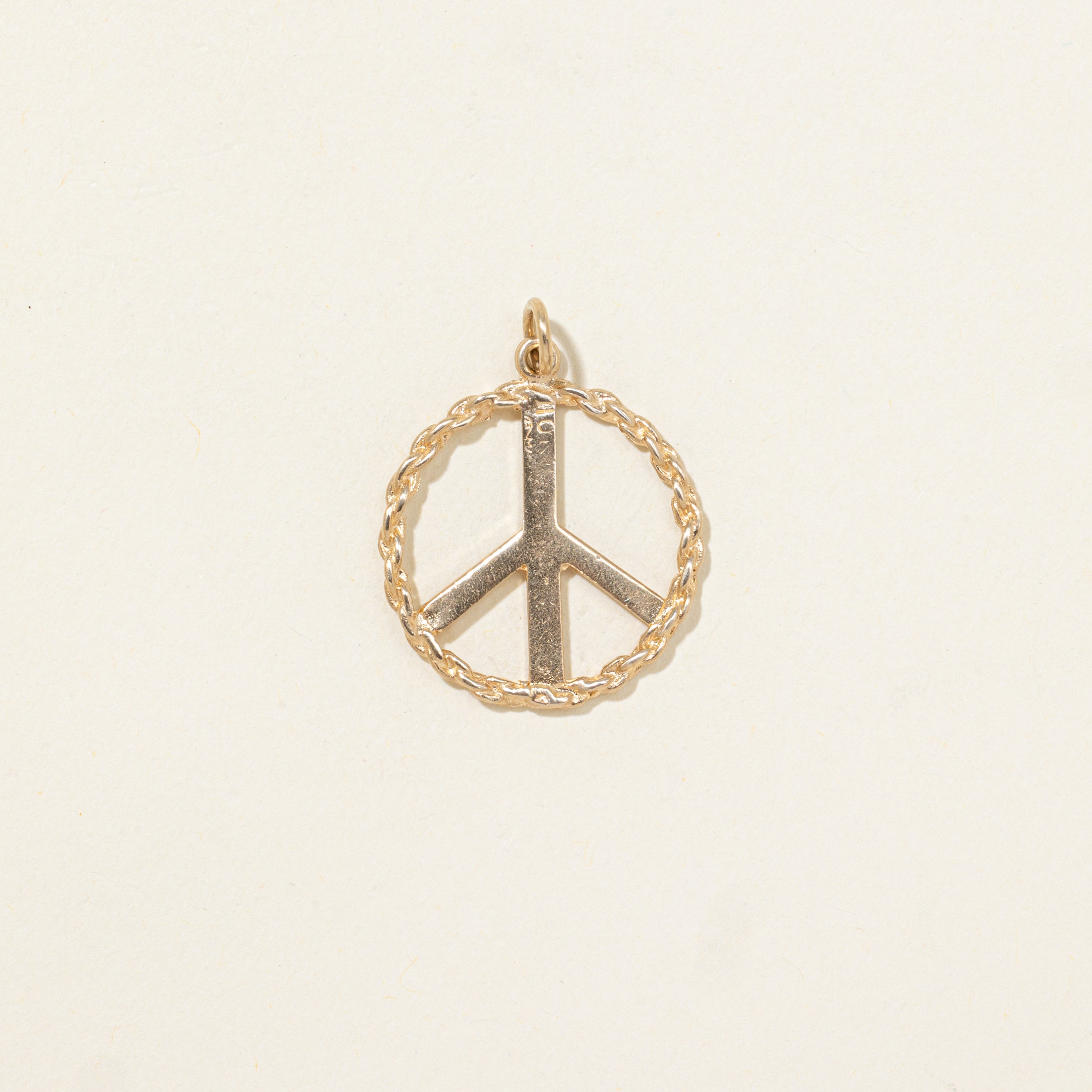 10k Yellow Gold Peace Sign Charm