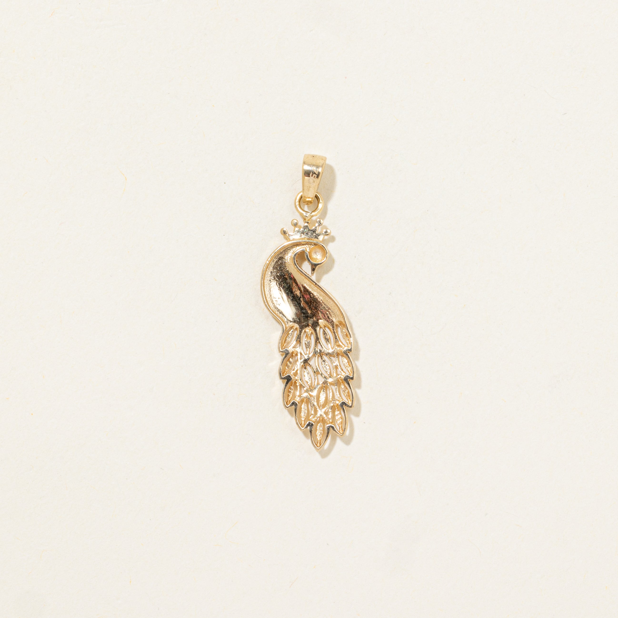 Pendentif Paon en Or Jaune 18 carats