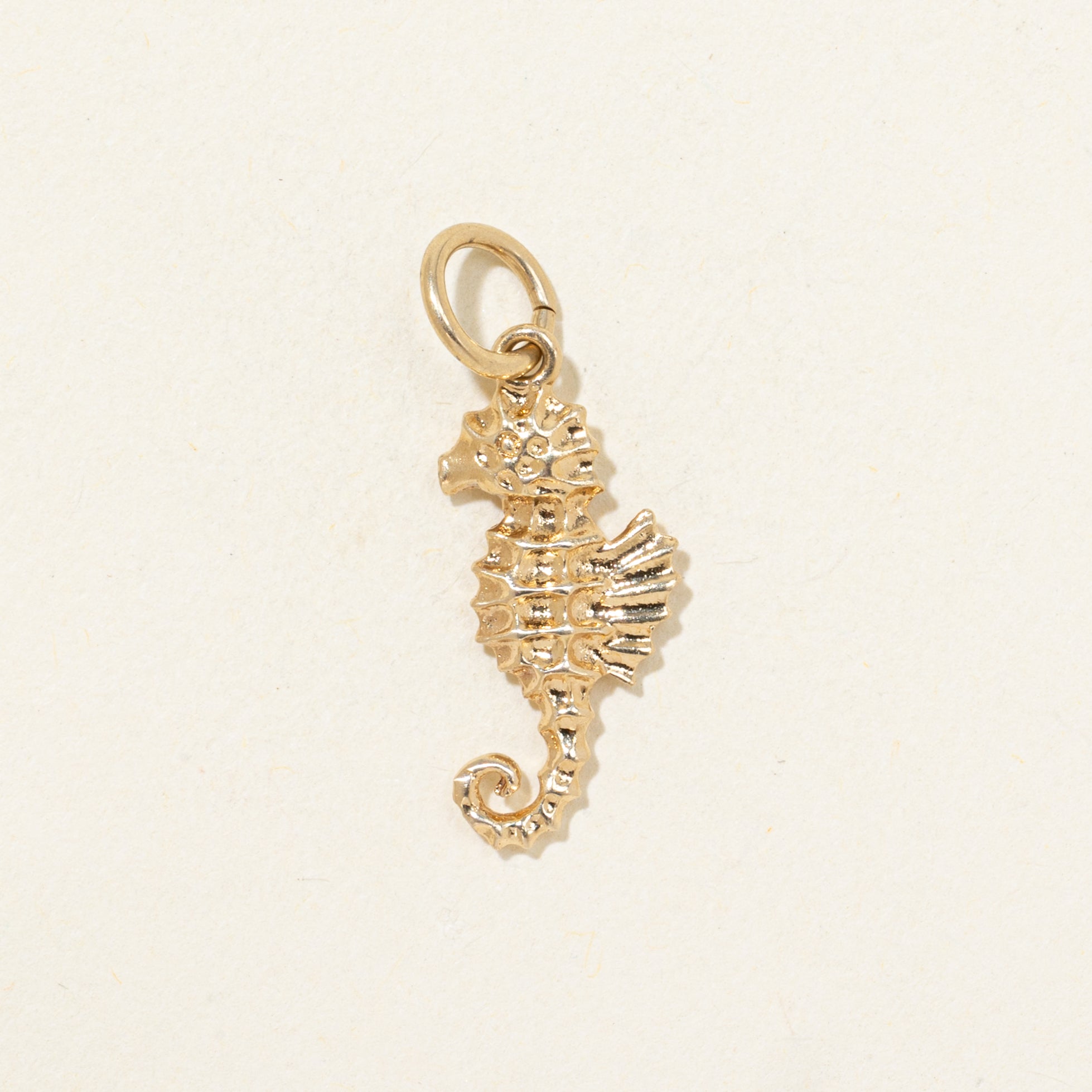 14k Yellow Gold Seahorse Charm