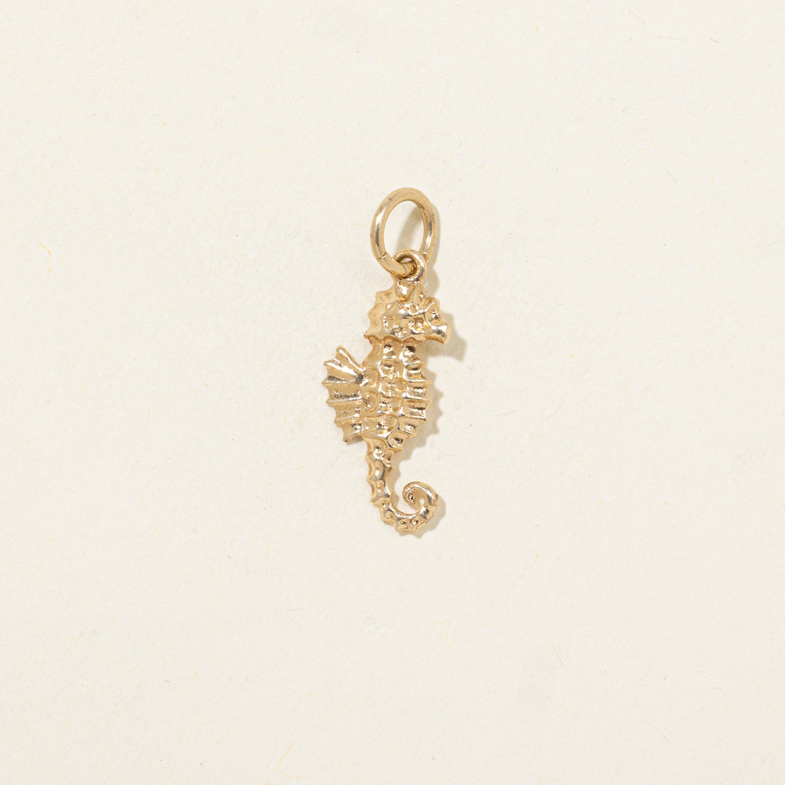 14k Yellow Gold Seahorse Charm