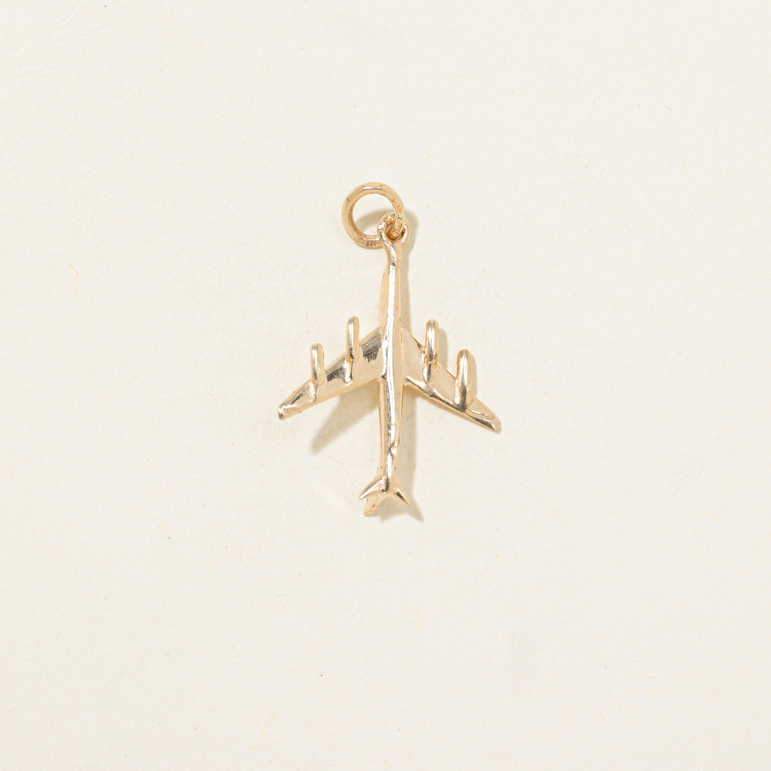 10k Yellow Gold Airplane Charm