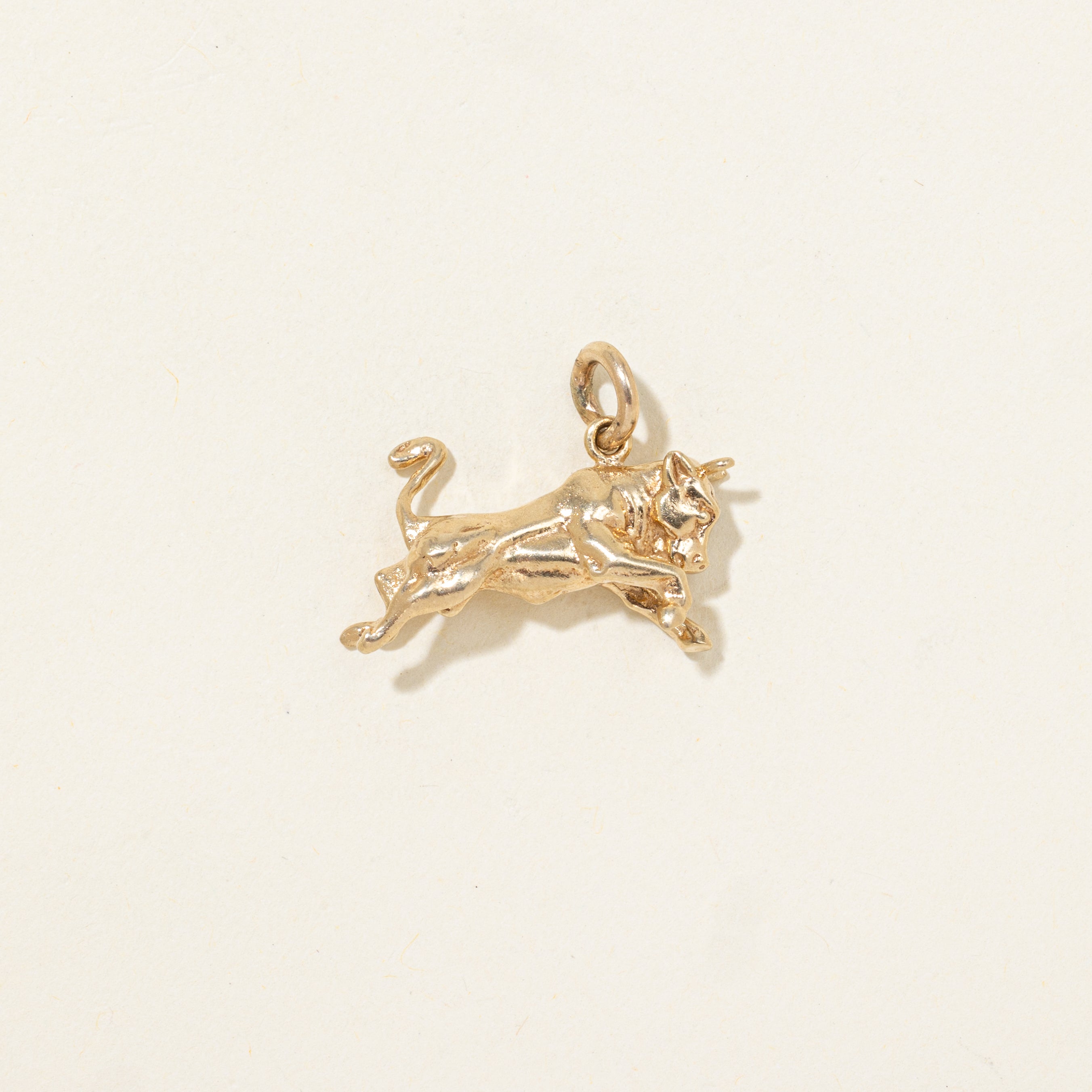 10k Yellow Gold Bull Charm